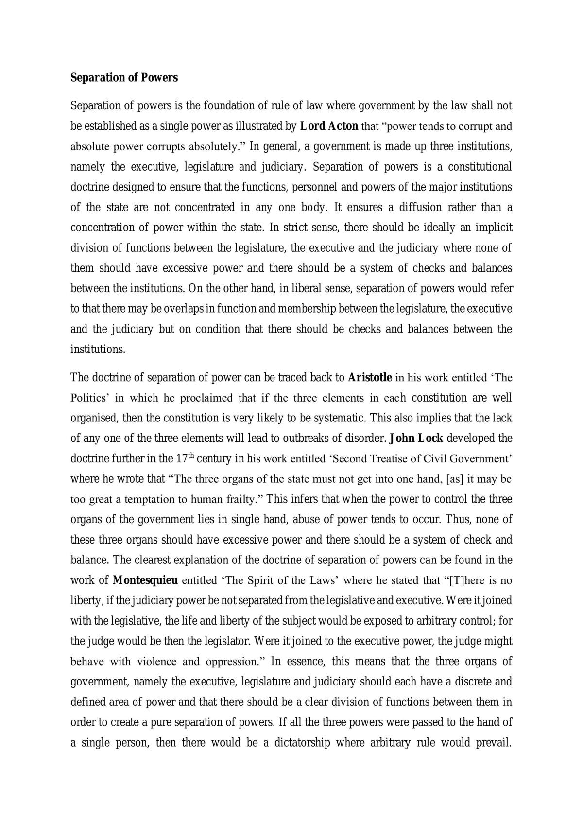 Separation of Powers  - Page 1