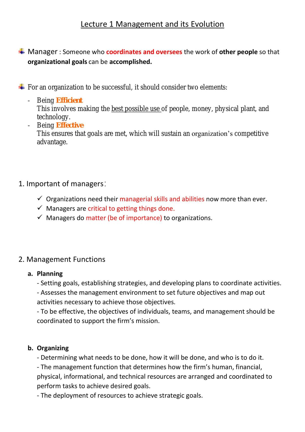 Managing Organisation - Page 1