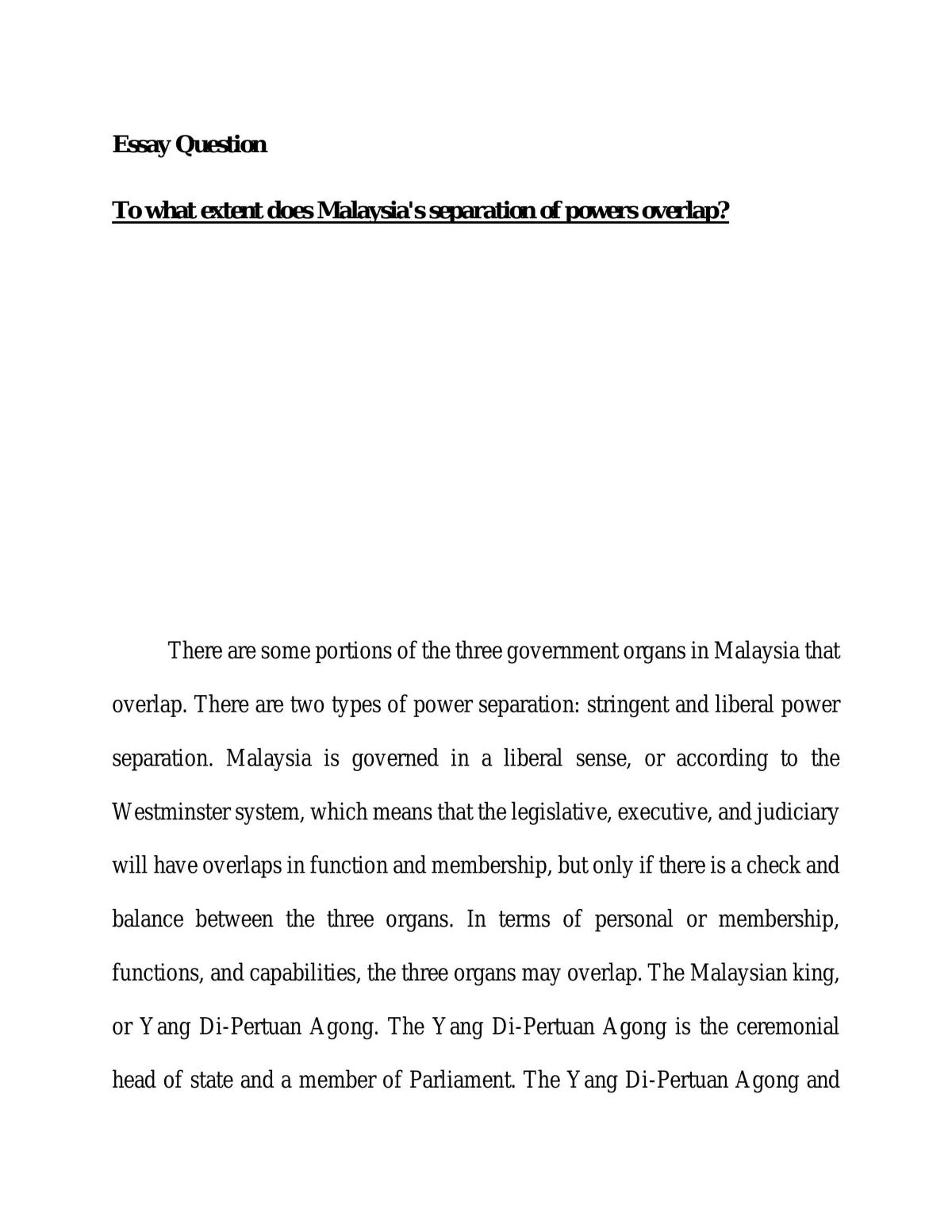 Separation of powers overlaps in Malaysia  - Page 1