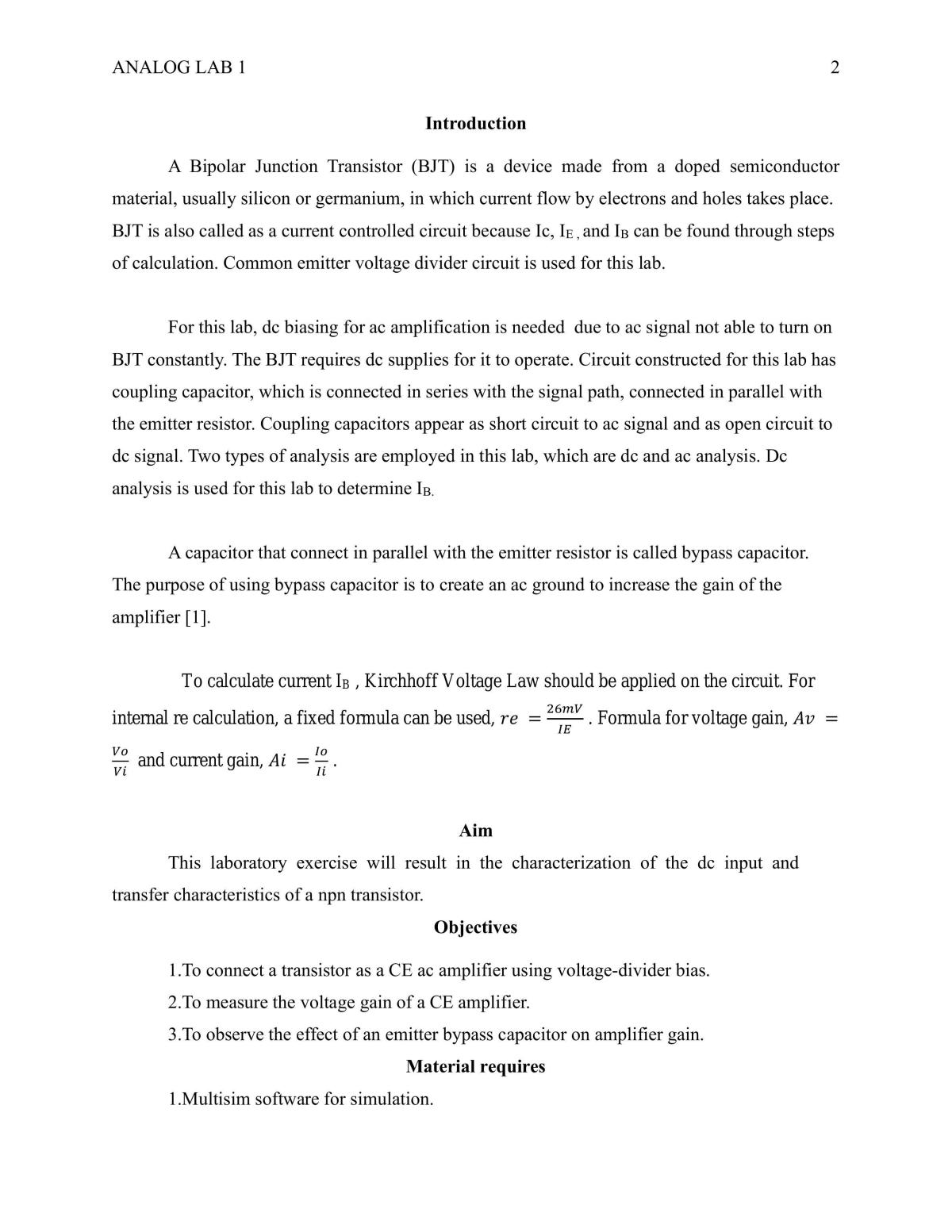 Bipolar Junction Transistor - Page 1