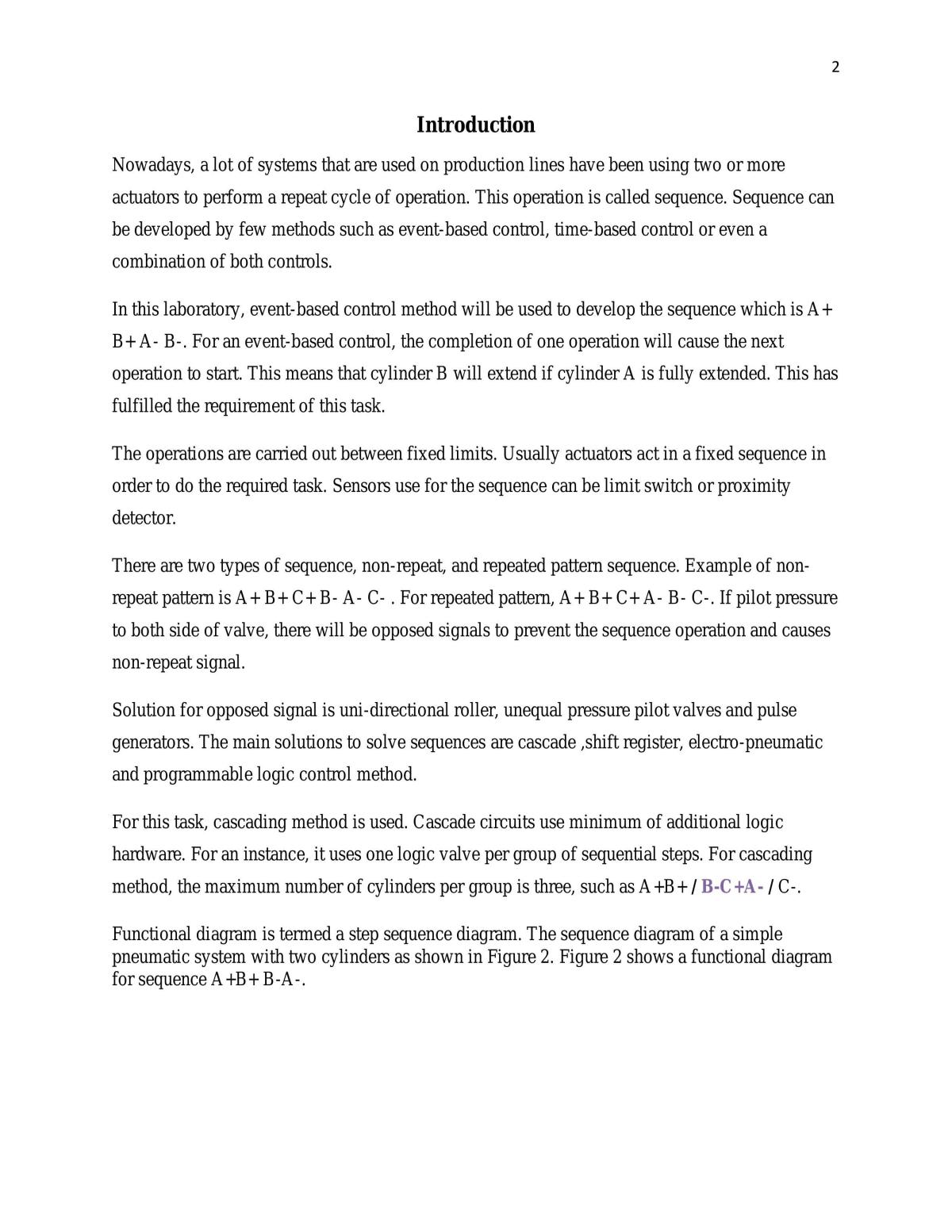 Sequencing pneumatic system - Page 1
