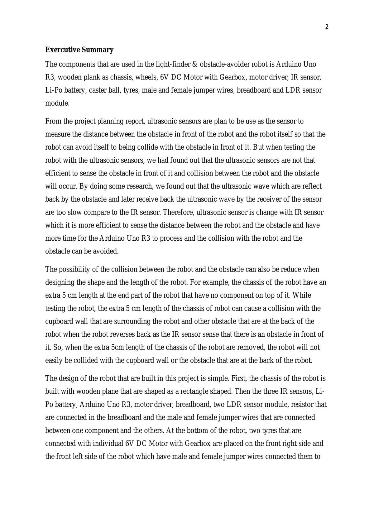 Light-finder & obstacle-avoider robot - Page 1