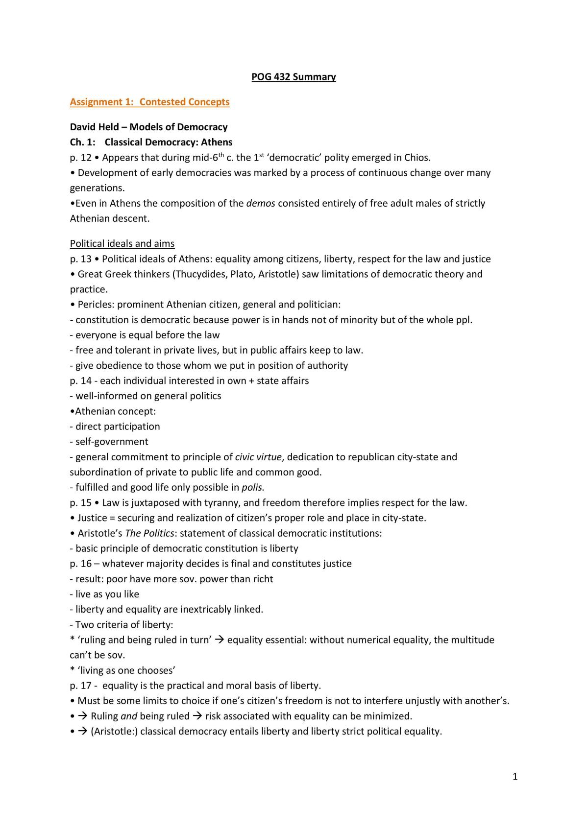 Varieties of Democracy Summary - Page 1