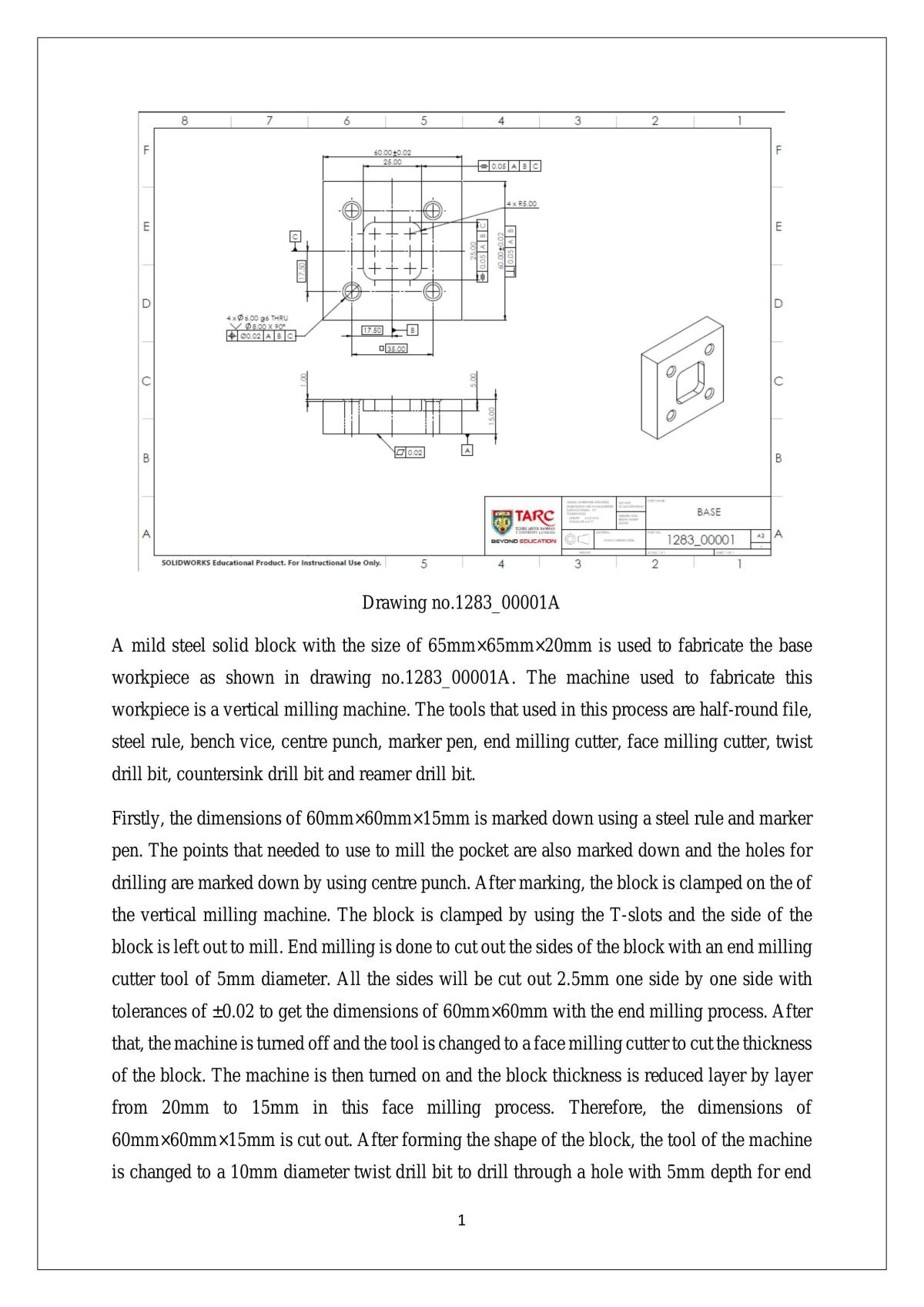 Workshop technology Assignment  - Page 1