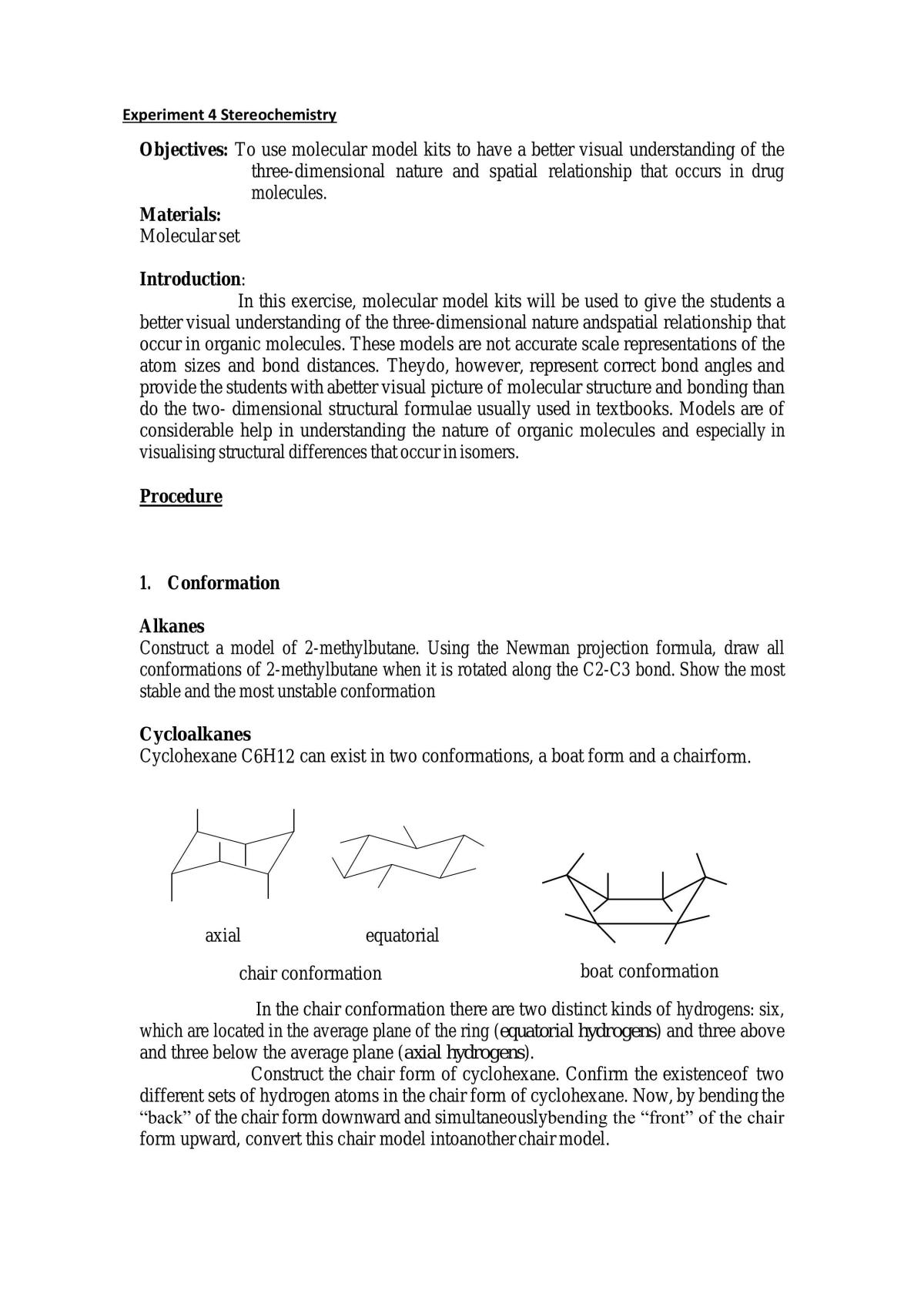  Stereochemistry  - Page 1