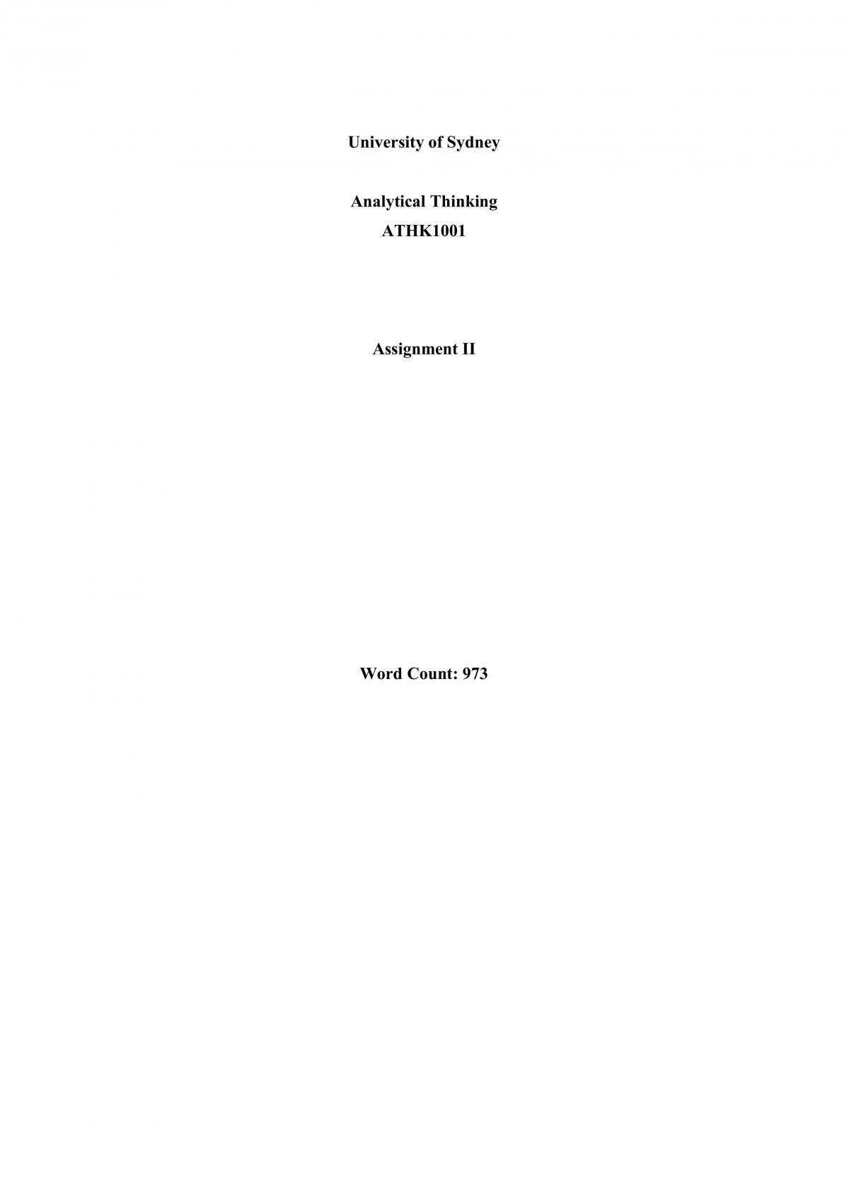 ATHK Logical Fallacies (Assignment II) - Page 1
