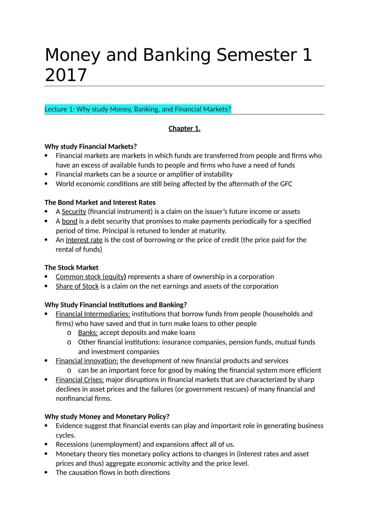 Banking Notes - Page 1