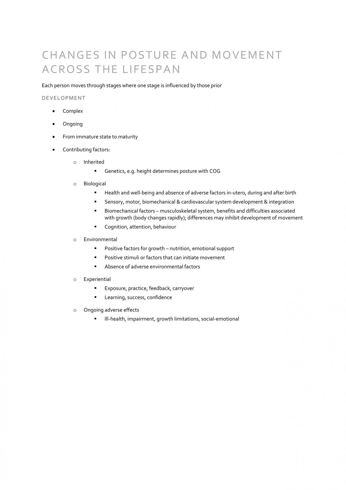 Developmental Physiotherapy and Clinical Biomechanics - Page 1