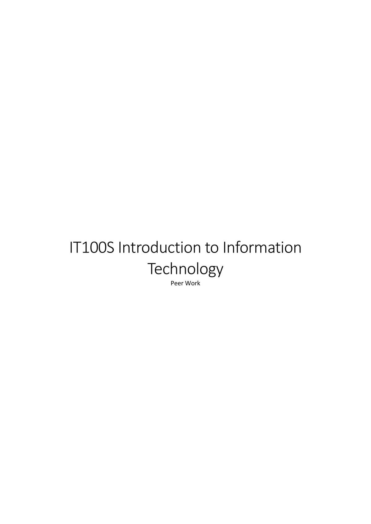 The importance of information technology on education, engineering and industry, graphics and multimedia, banking, military, as well as office automation - Page 1
