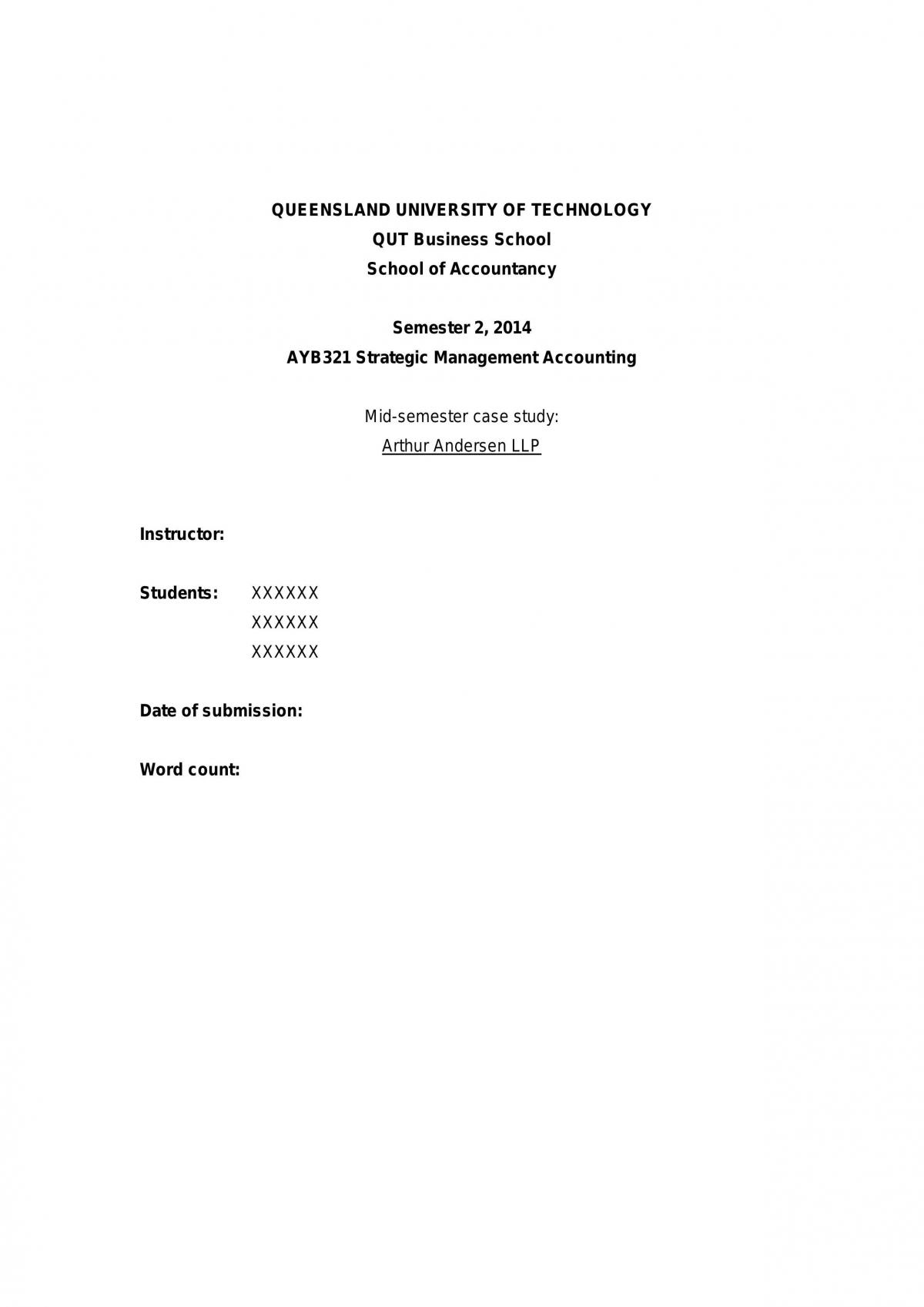 Mid-semester Case Study - Page 1