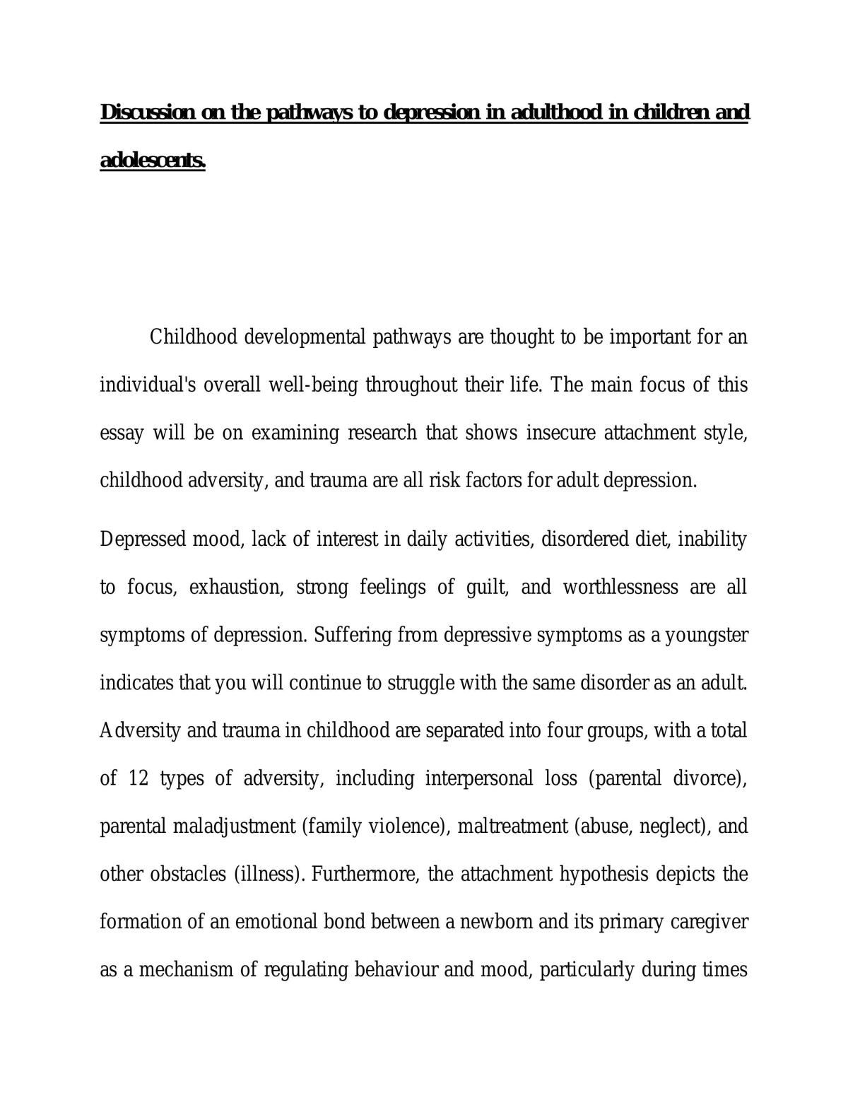 Pathway of Depression - Page 1
