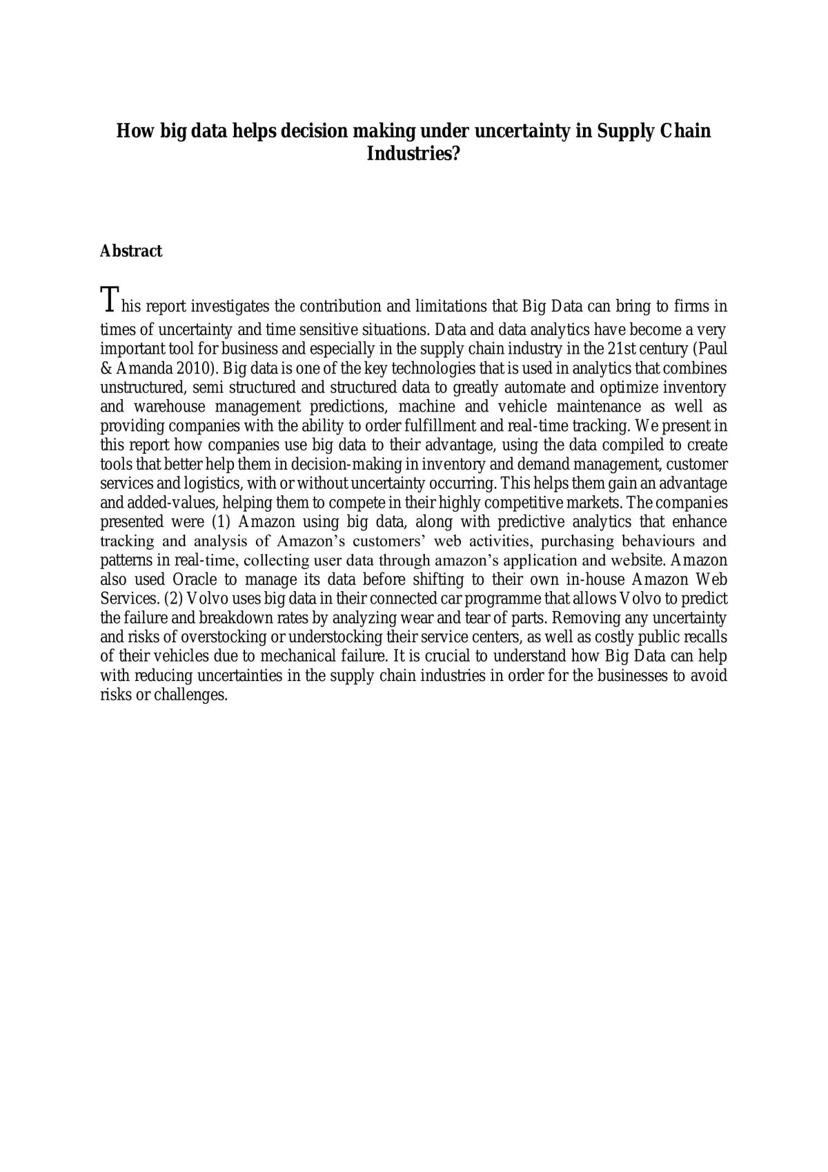 SCA Group Research Assignment - Page 1
