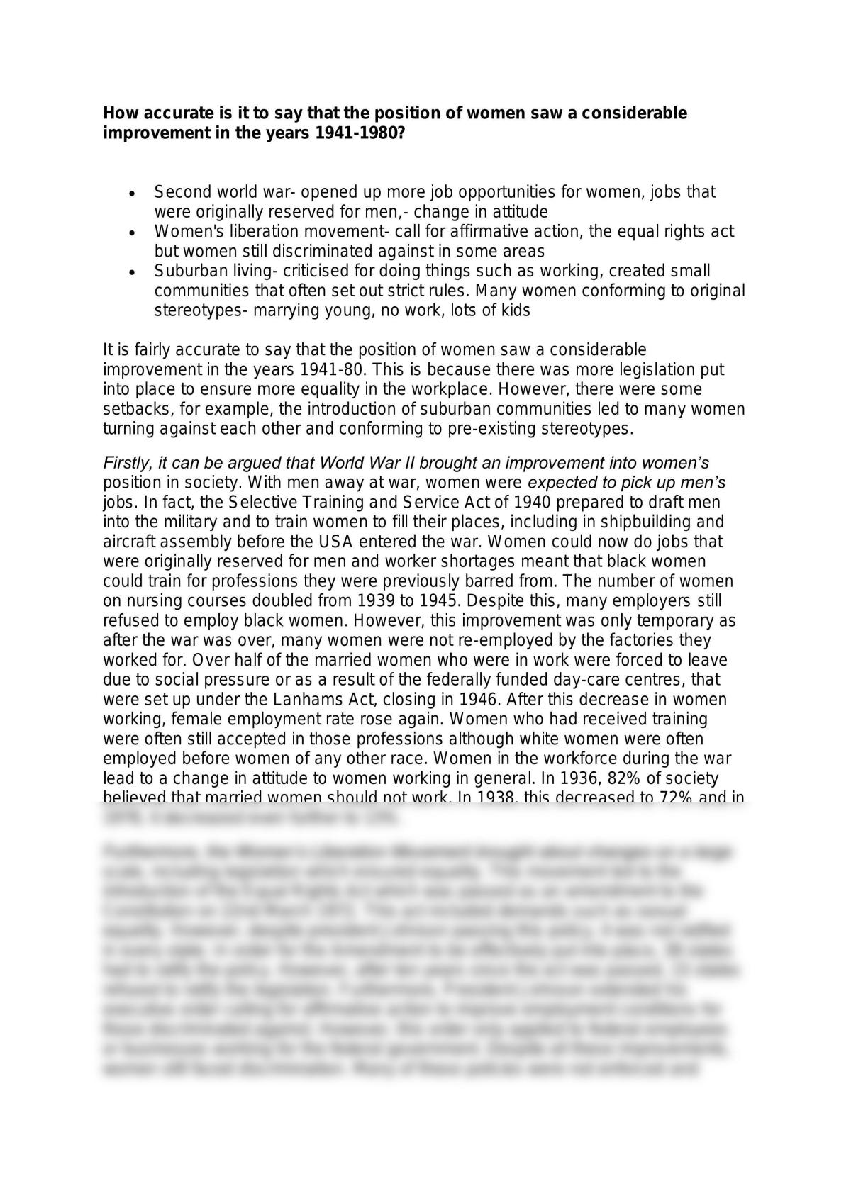 a level history essay format