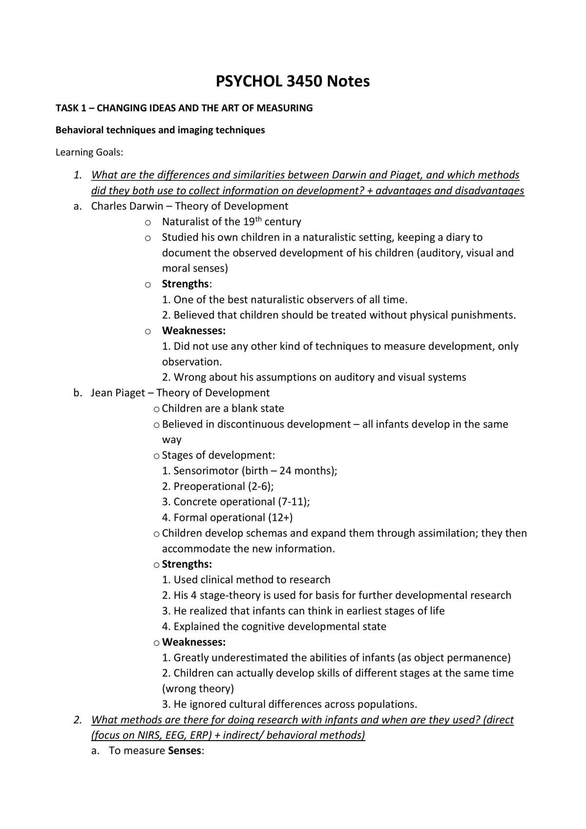PSYCHOL 3450 Notes - Page 1