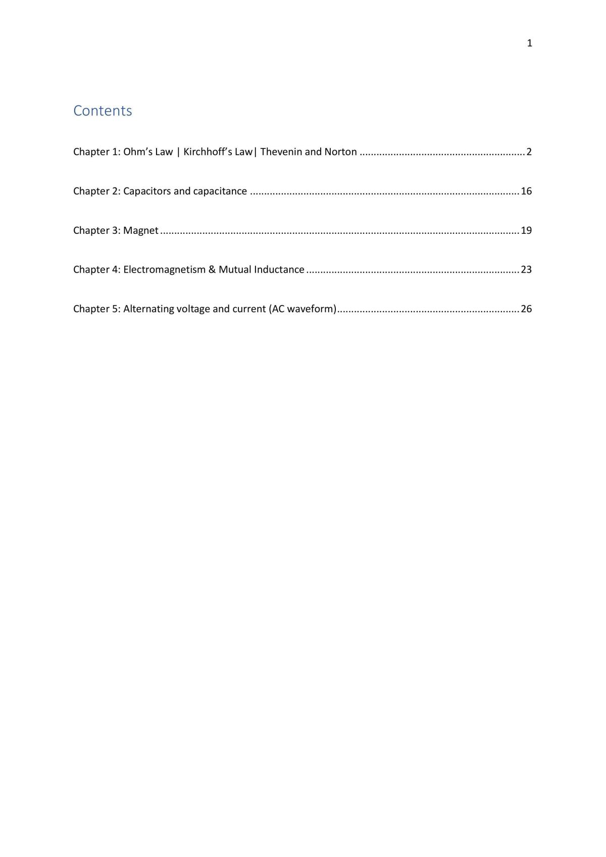 Electric Circuits I - Page 1