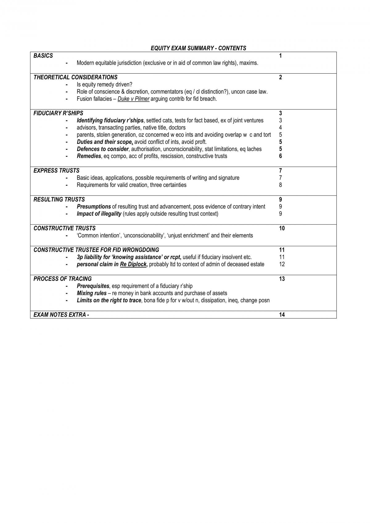 Exam Notes - Page 1