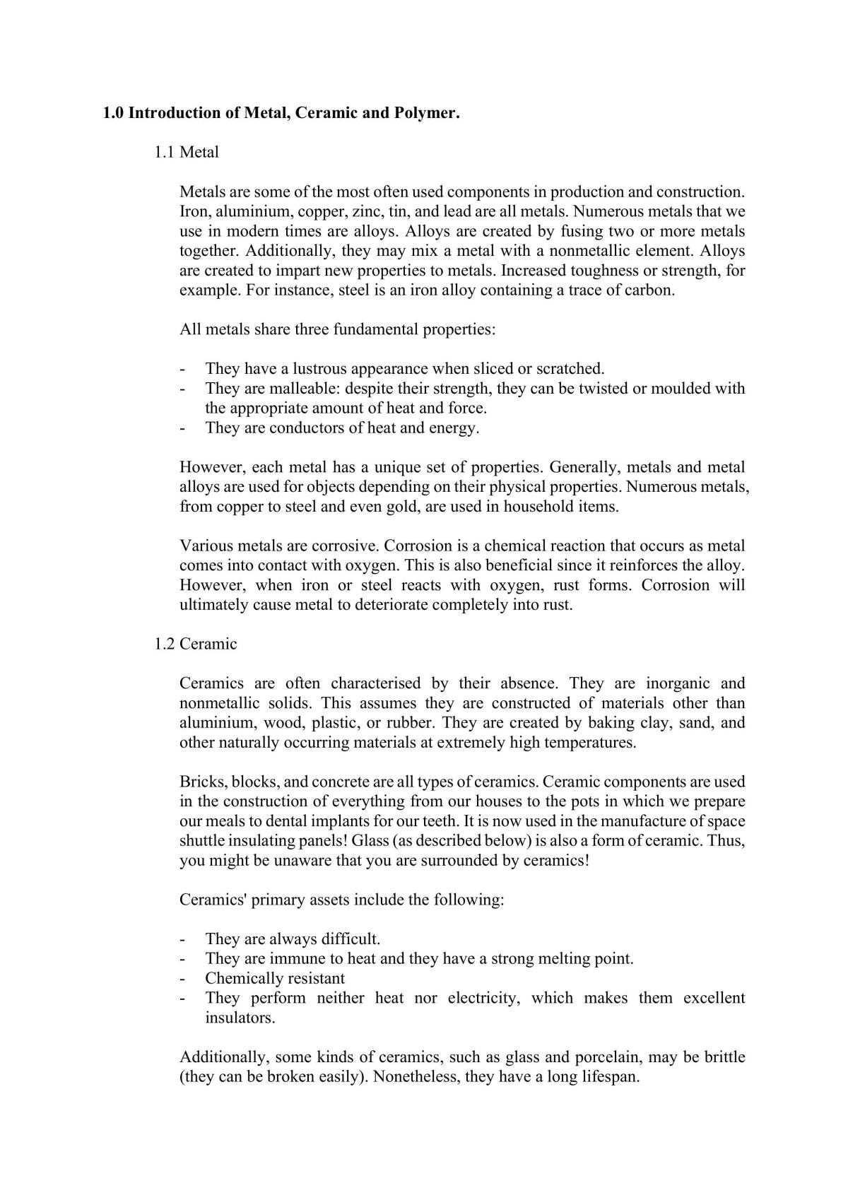 Metal, Ceramic and Polymer - Page 1