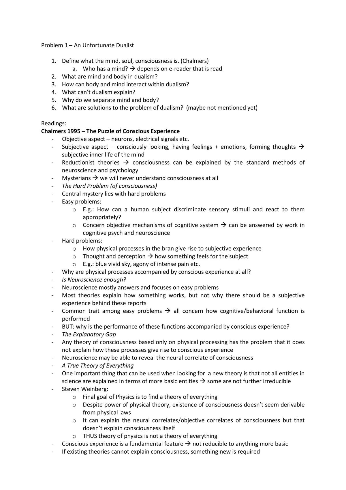 PHILOSOP 2400 Notes - Page 1