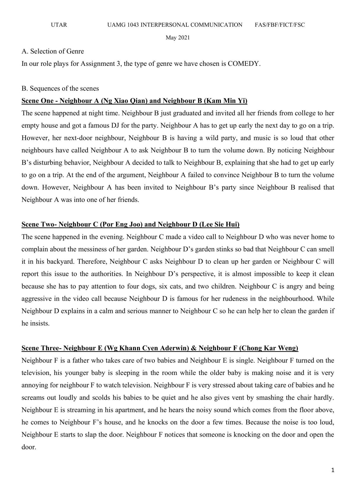 Drama Report  - Page 1