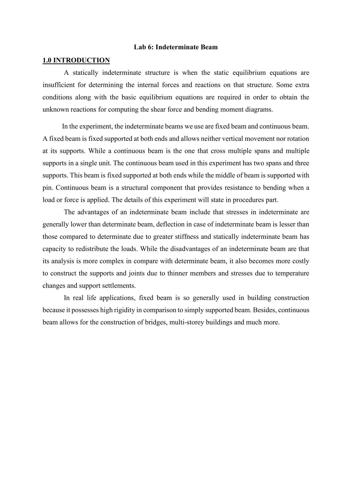 Indeterminate Beam - Page 1
