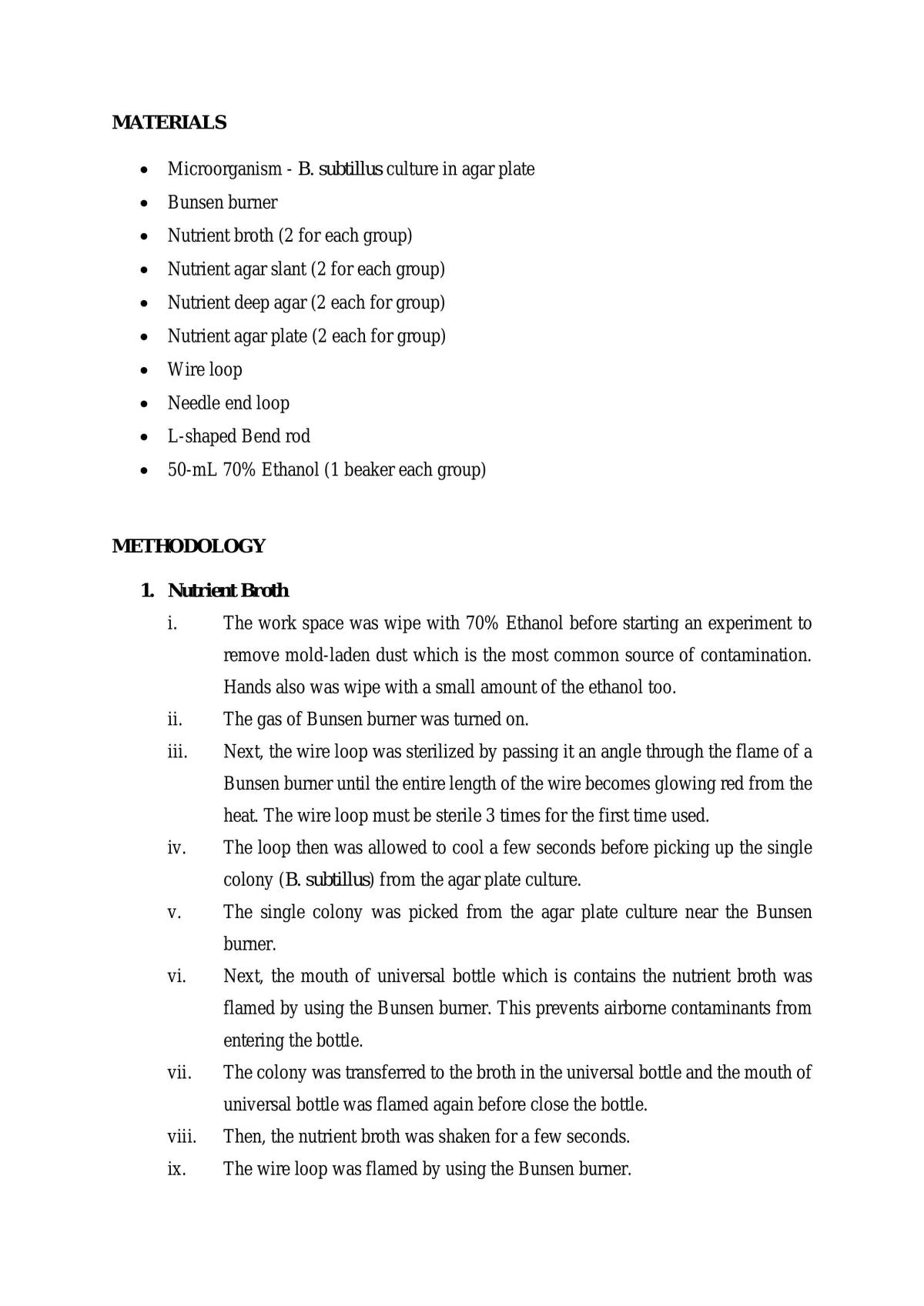 Procedure - Page 1