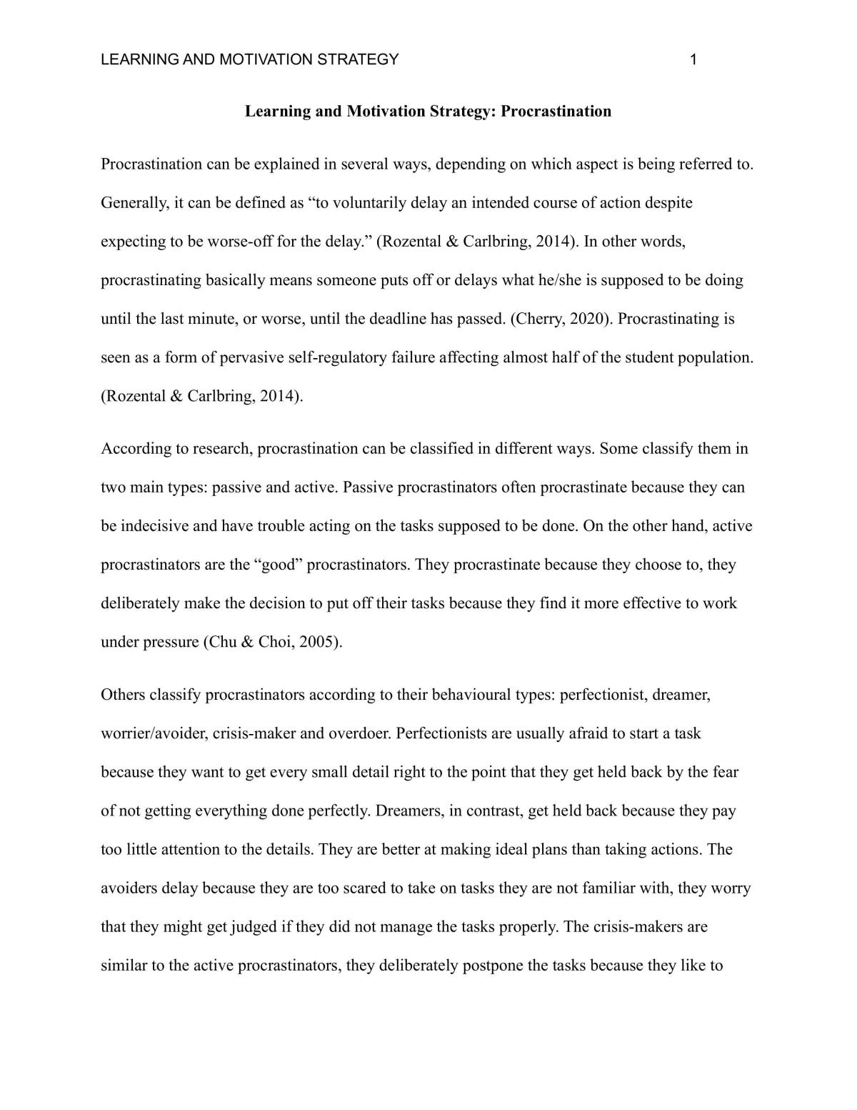 Learning and Motivation  - Page 1