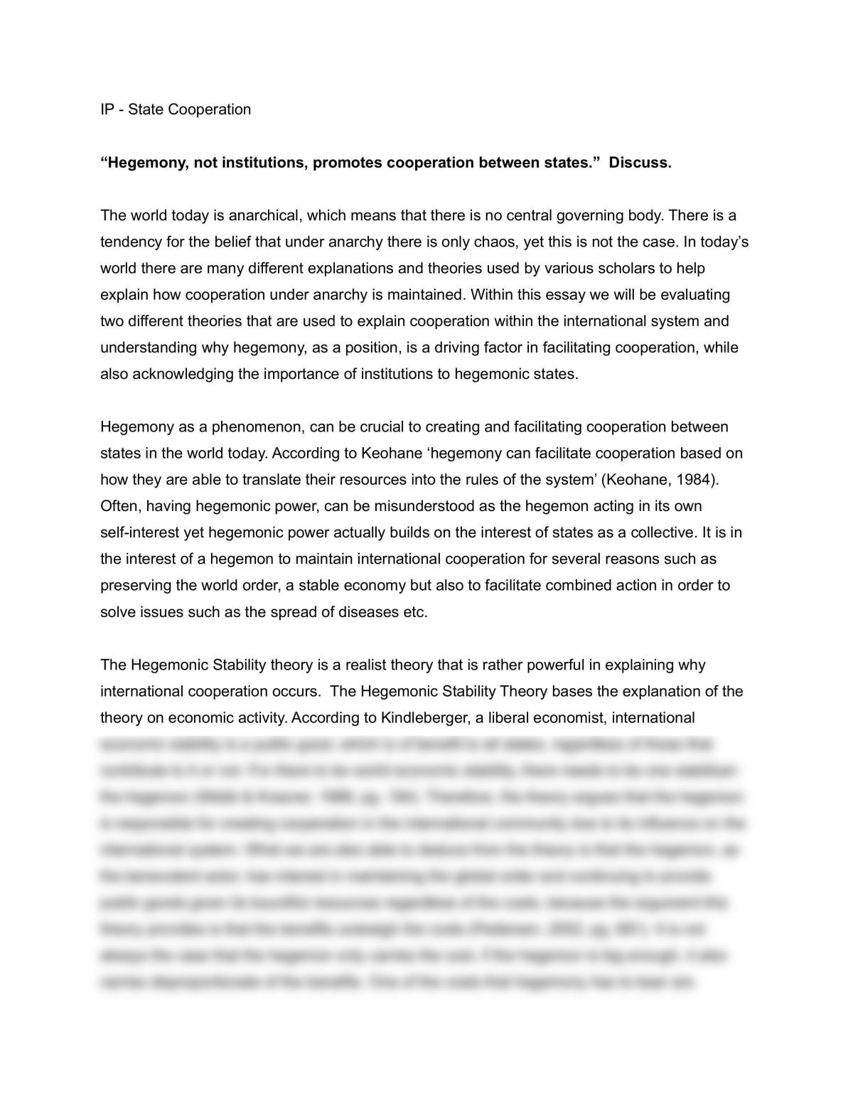 effective cooperation essay