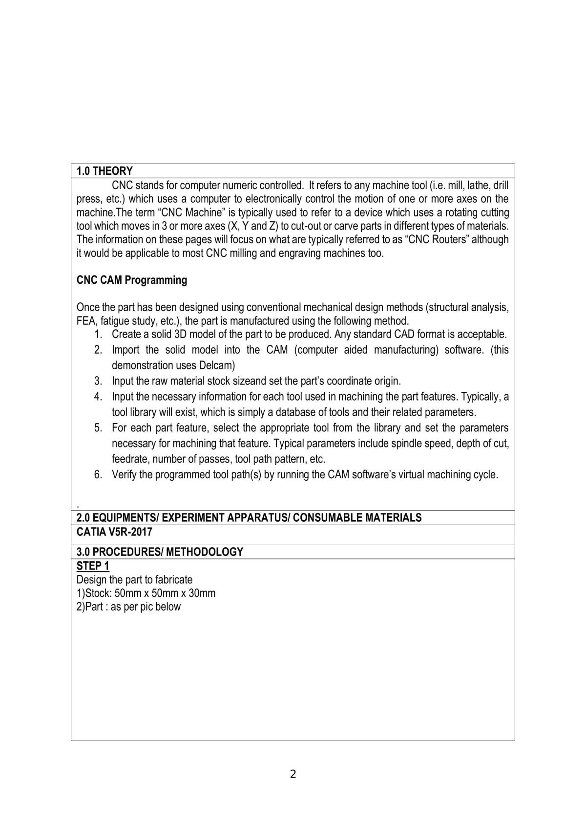 BMMM 2323 Lab 2 Cam Milling - Page 2
