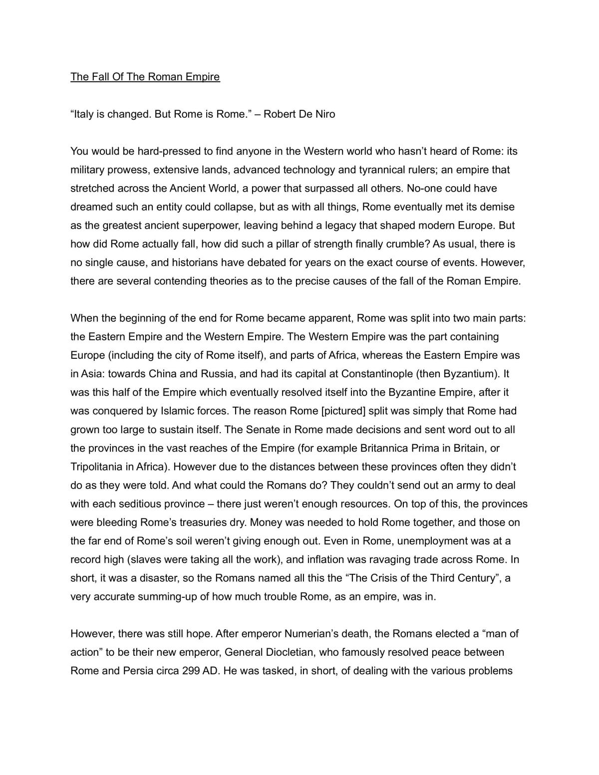 The Fall Of The Roman Empire  - Page 1