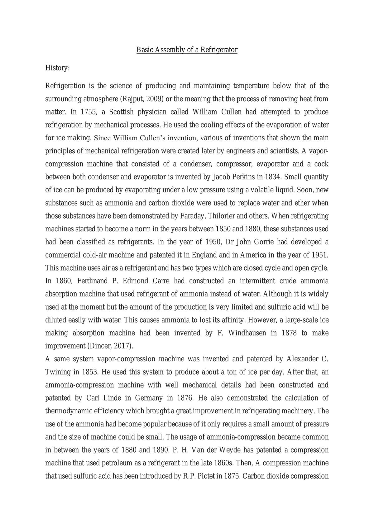 Basic assembly of a refrigerator - Page 1