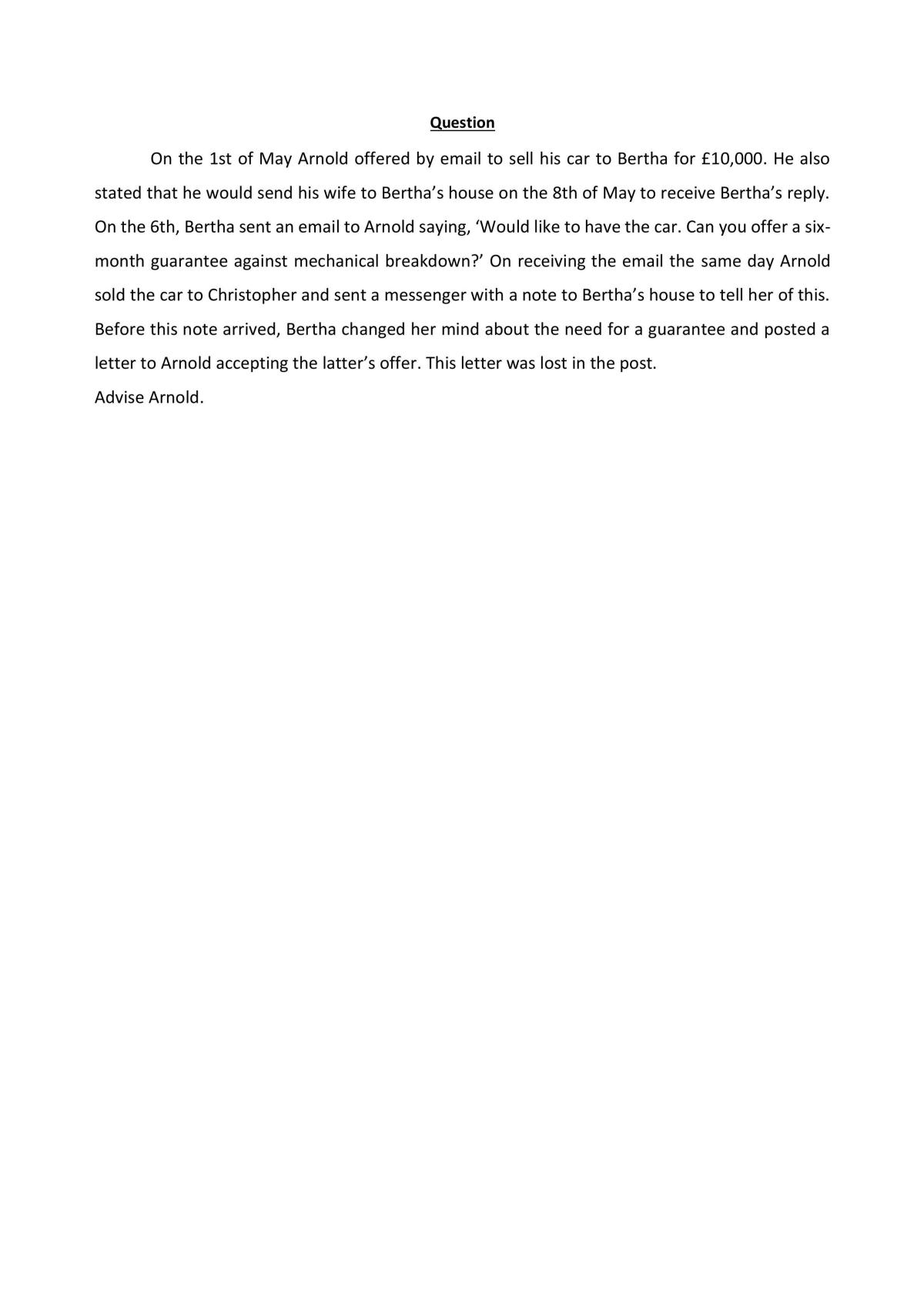 Problem question regarding offer and acceptance - Page 1