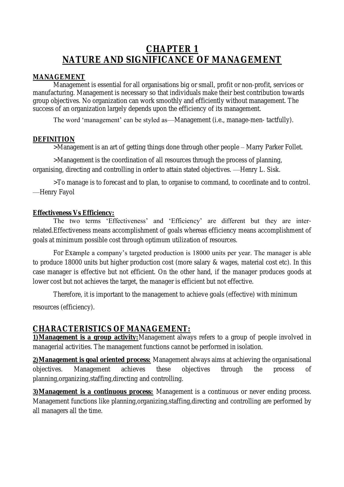 Principles of Management II - Page 1