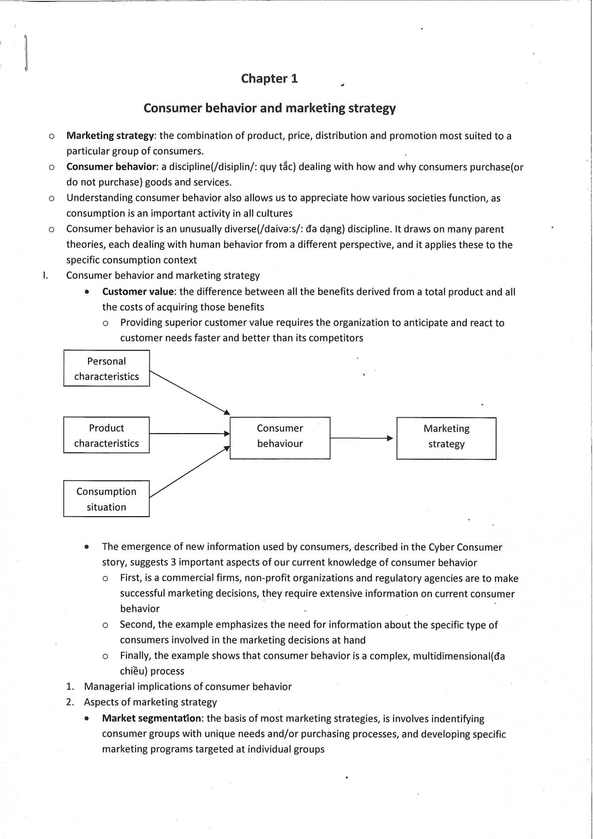 Buyer Behaviour Notes  - Page 1
