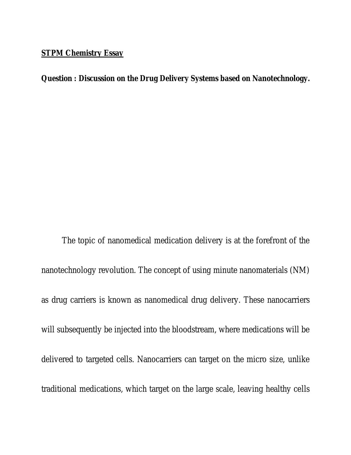 Drug delivery systems based on the nanotechnology - Page 1