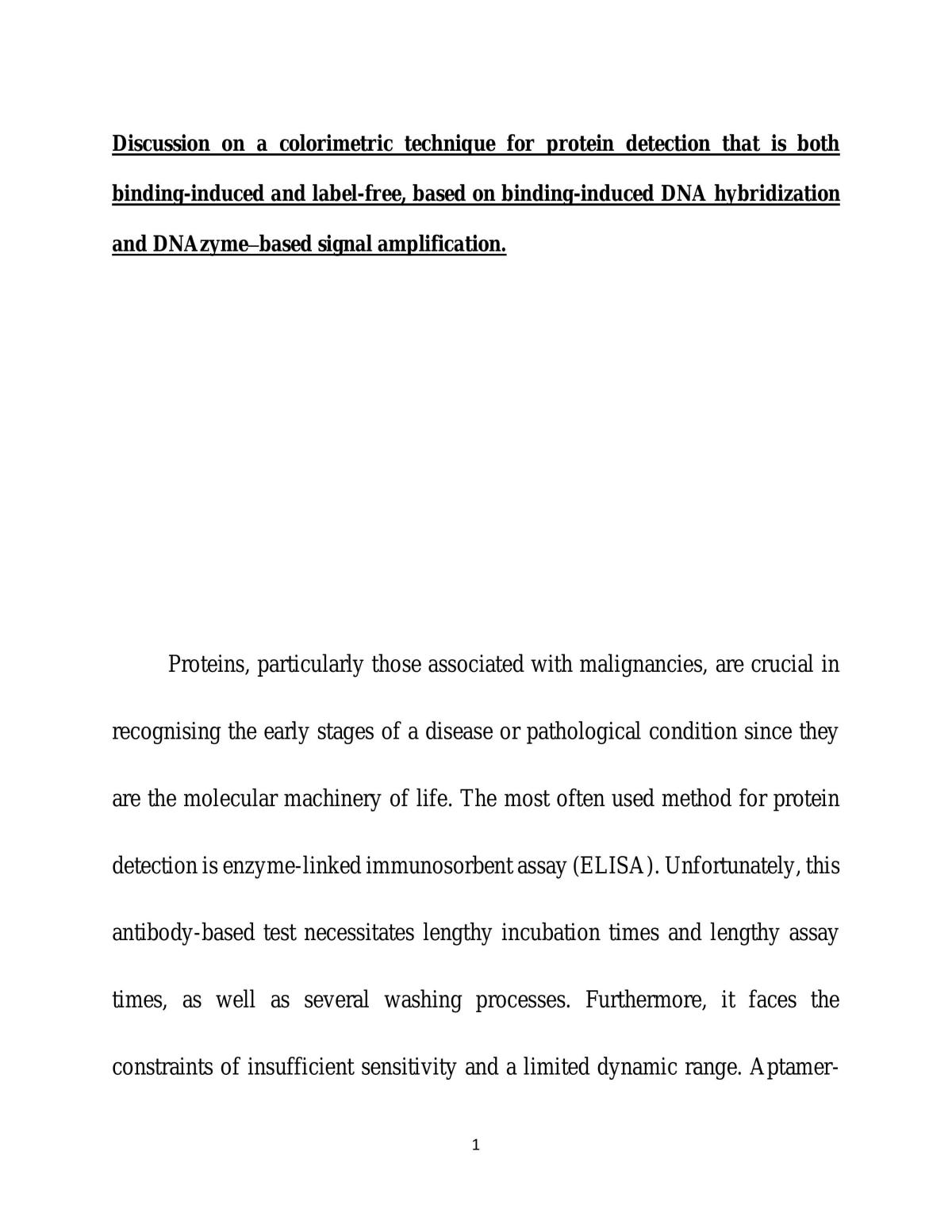 Protein detection  - Page 1