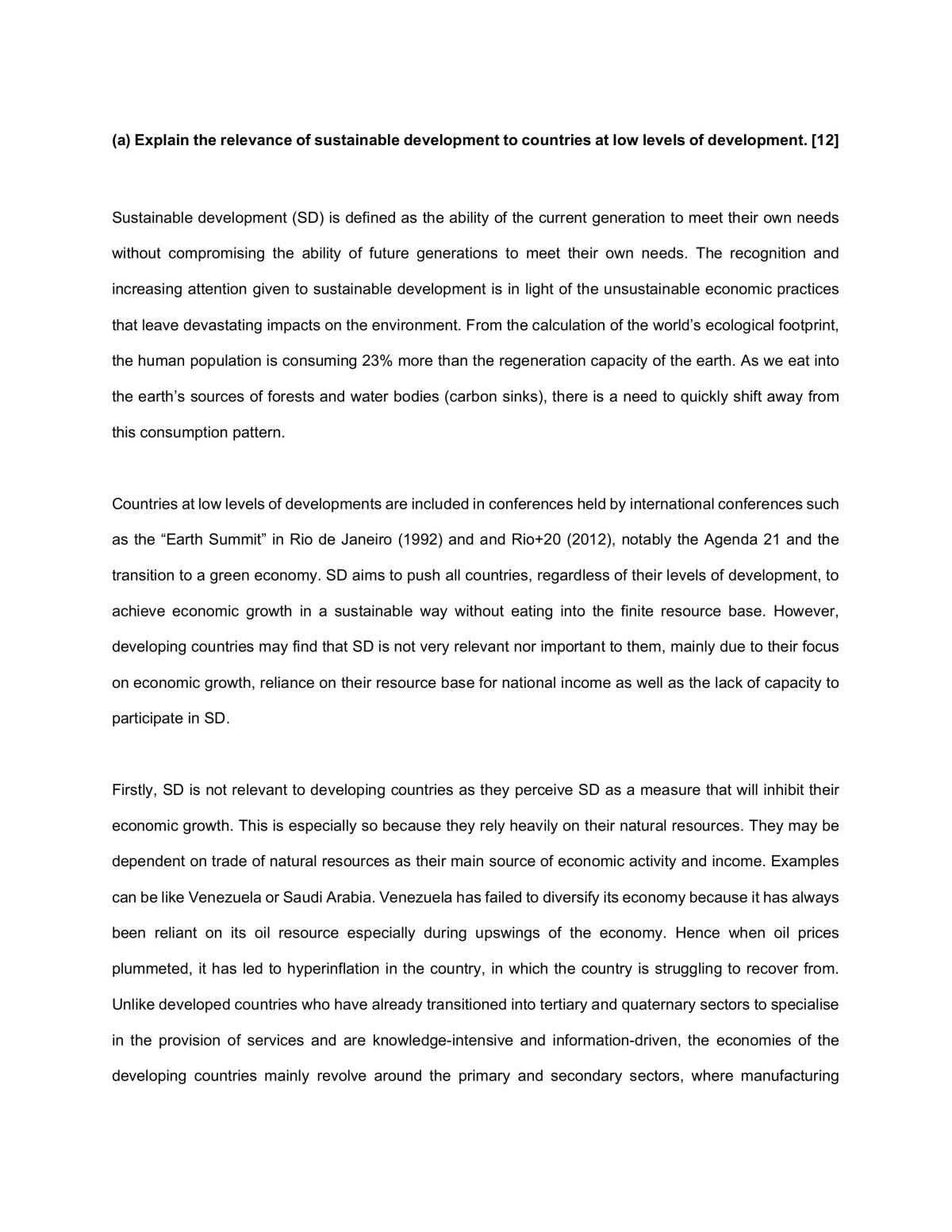 Geography - Sustainable development - Page 1