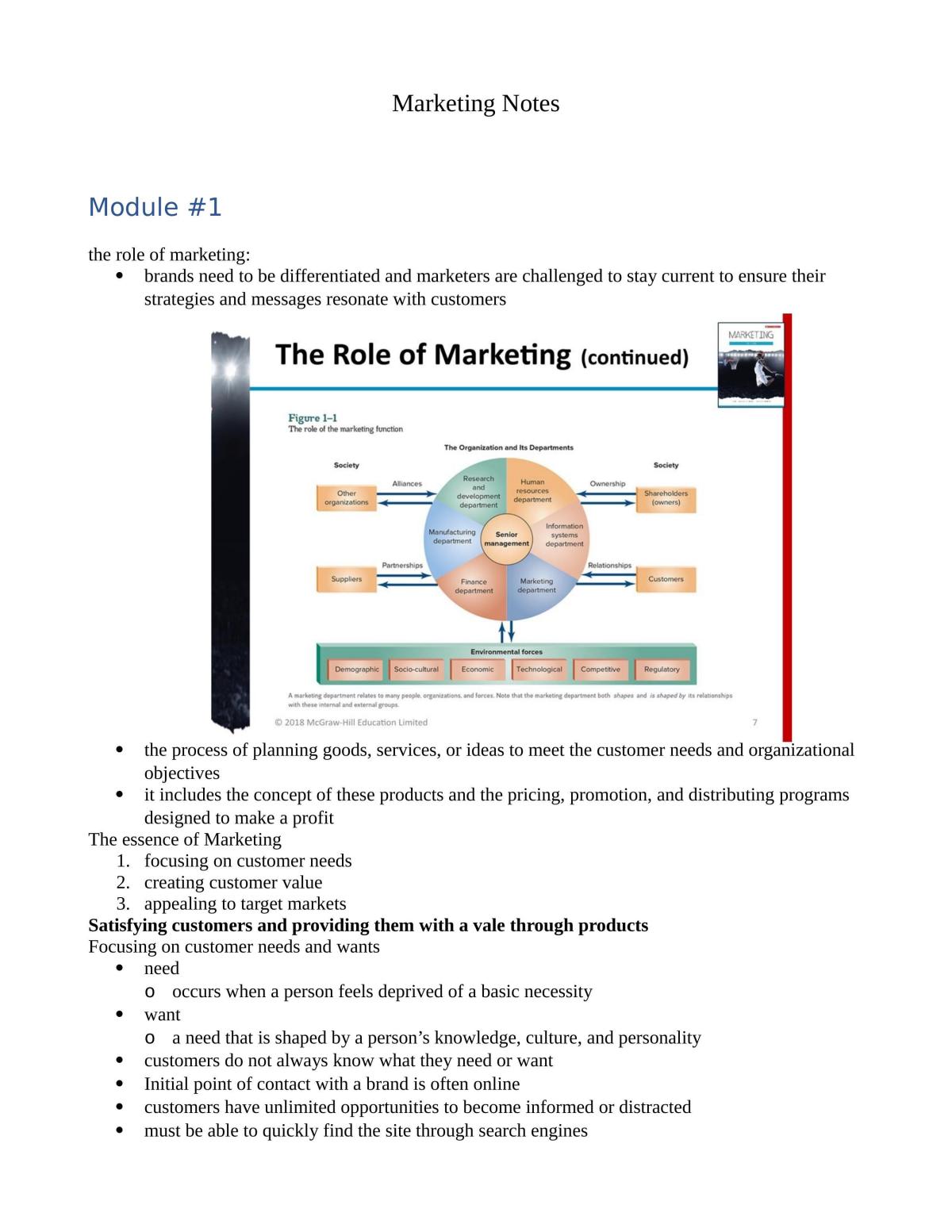 Marketing Notes - Page 1