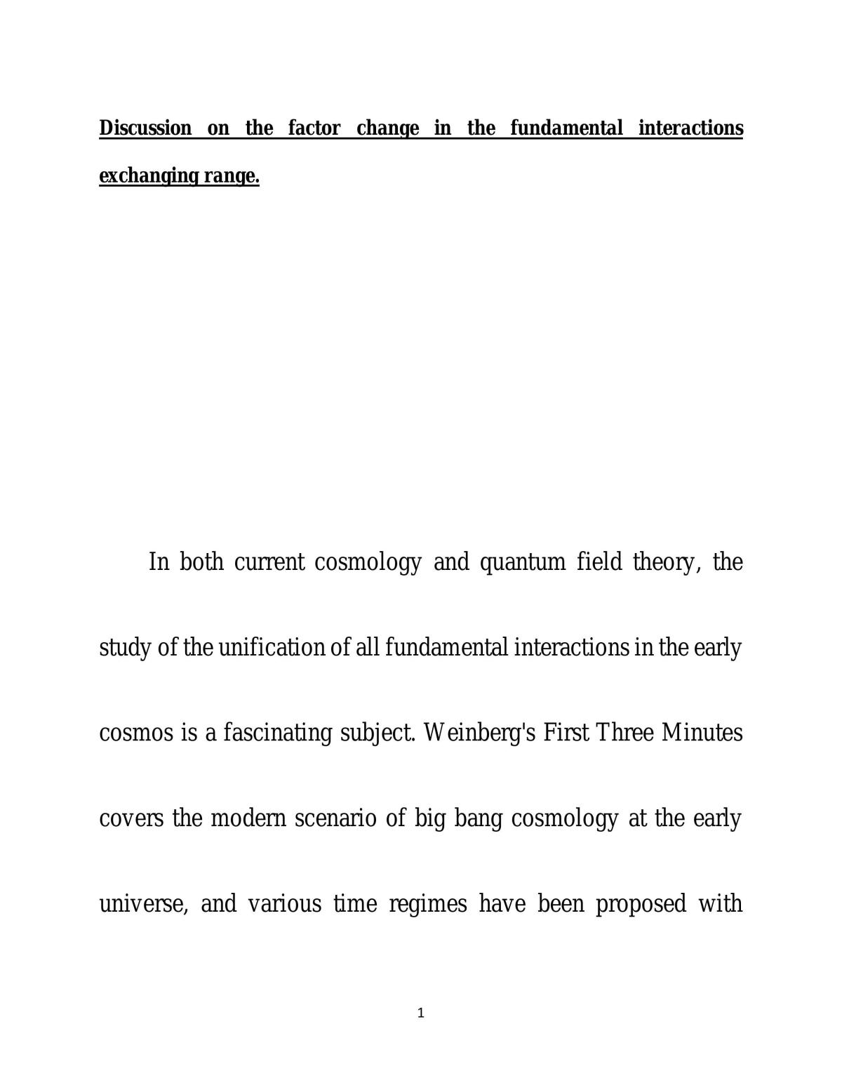 Factor change in the fundamental interactions exchanging rate - Page 1