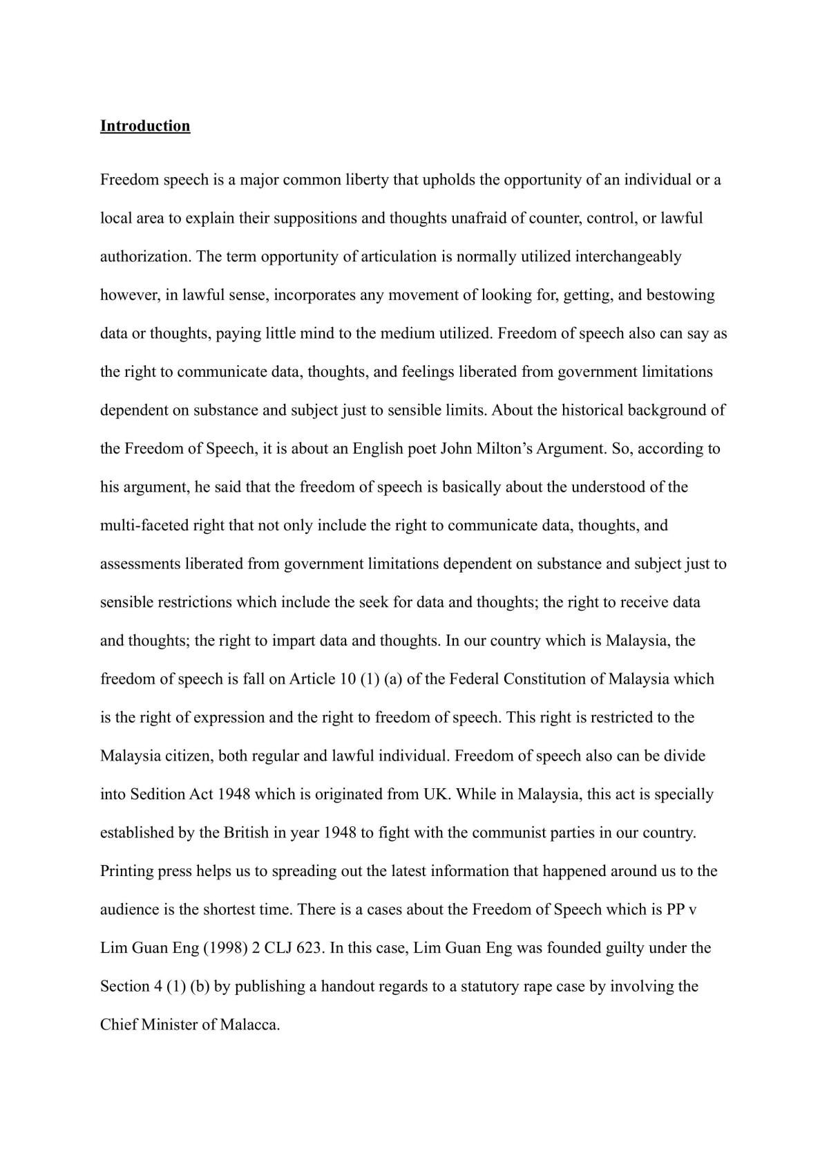 Freedom of speech - Page 1