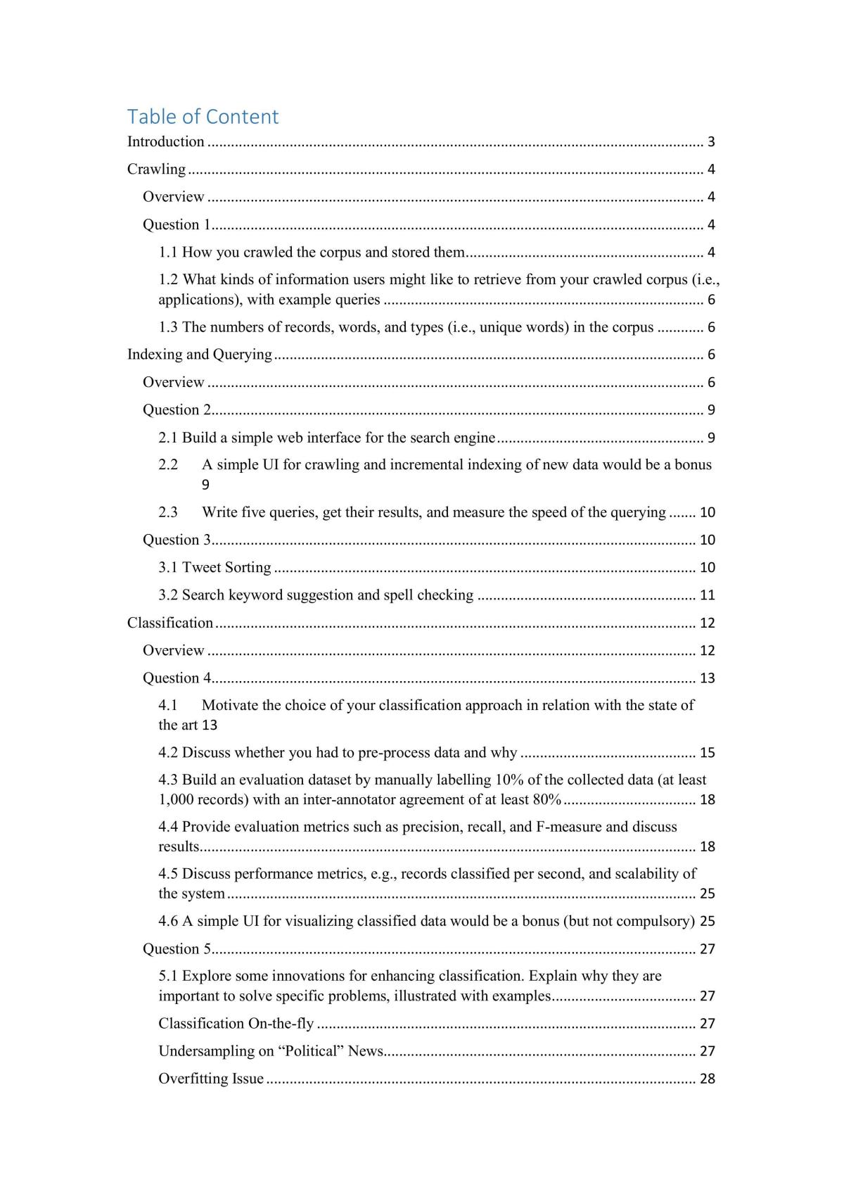 CZ4034 Information Retrieval Project Report - Page 1