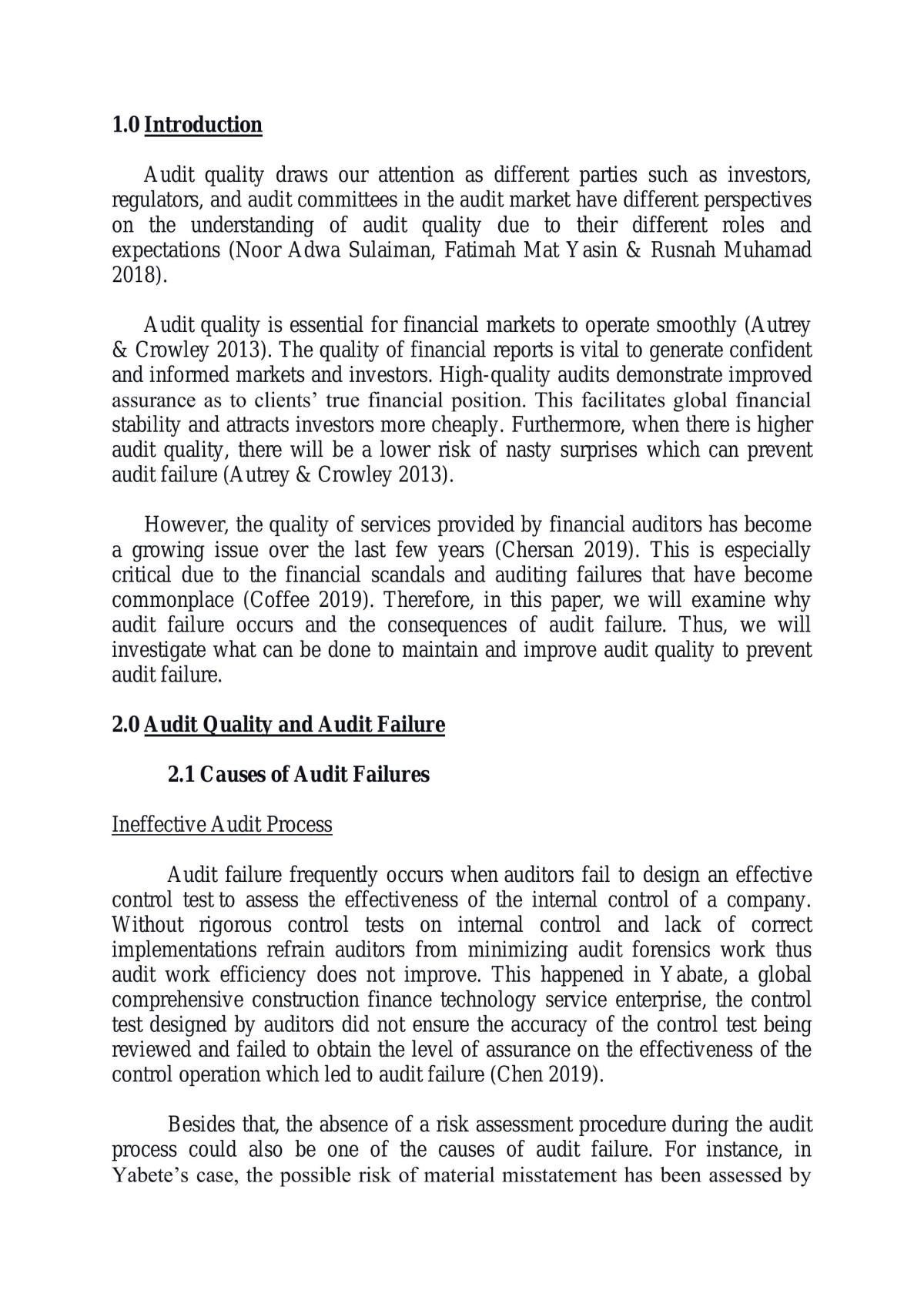 Audit Asssignment - Page 1