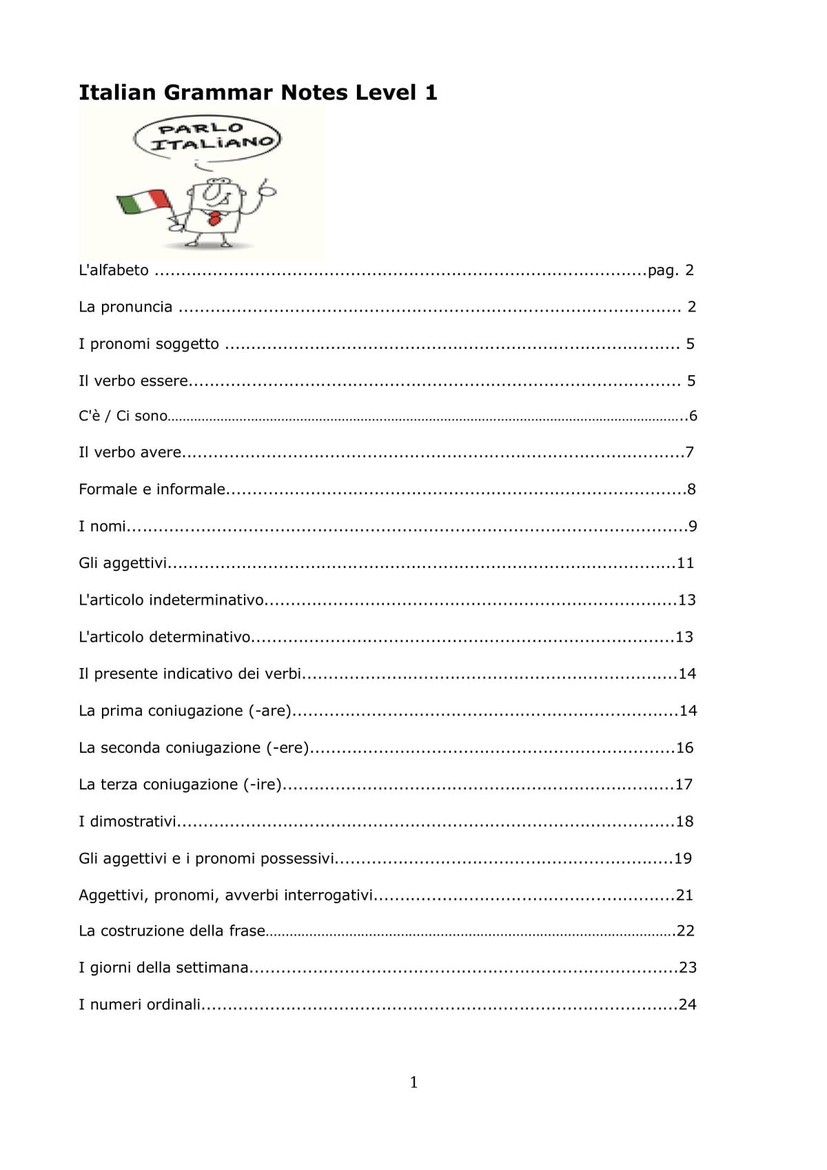 LG9001 Grammar Notes - Page 1