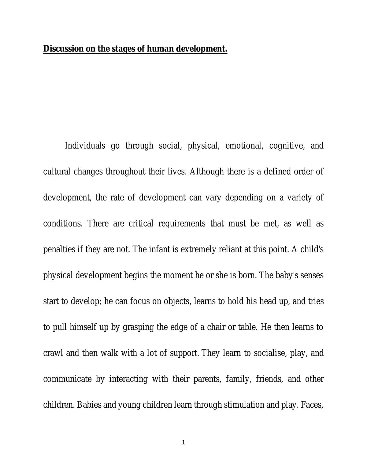 Stages of human development  - Page 1