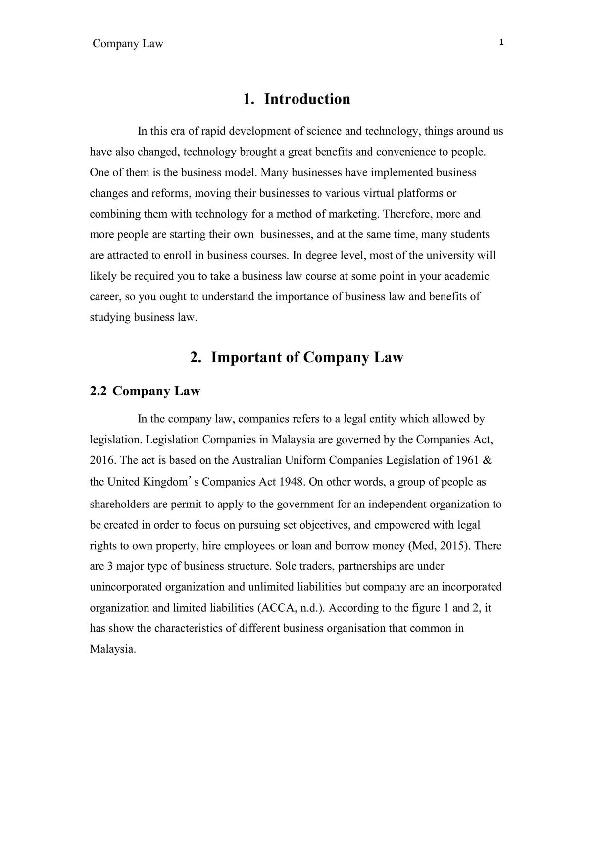 Company law - Page 1