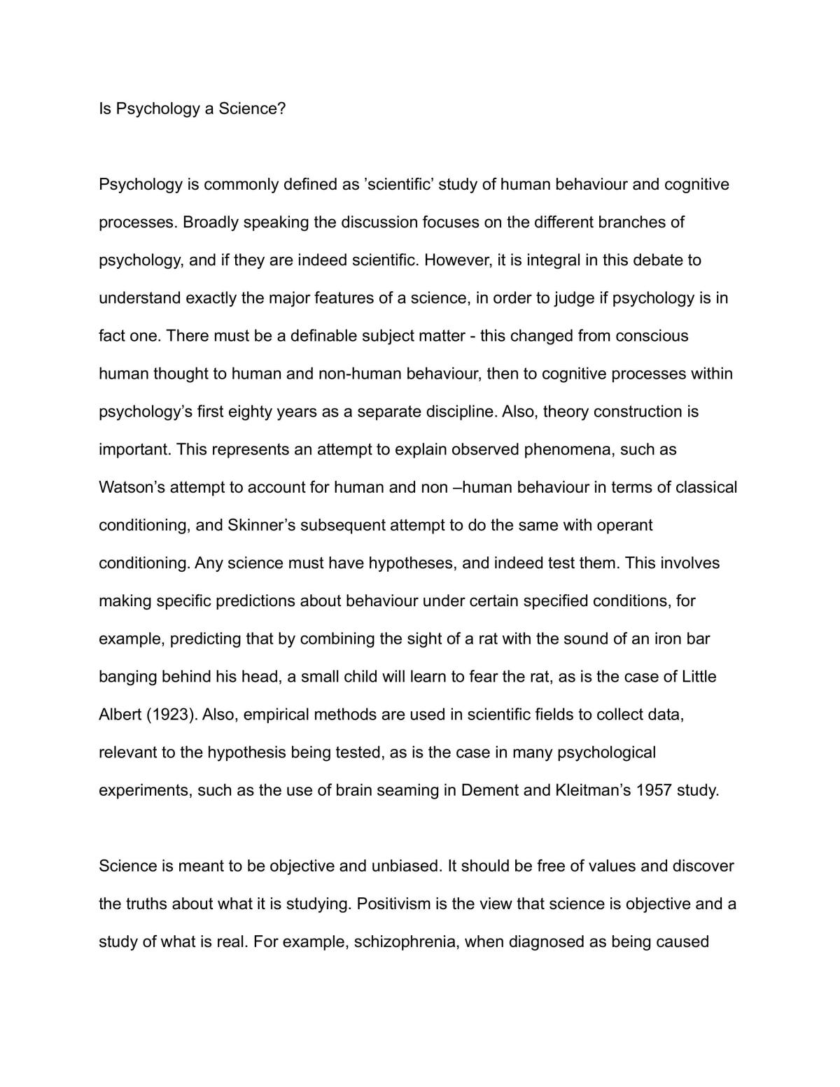 Is psychology a science? - Page 1