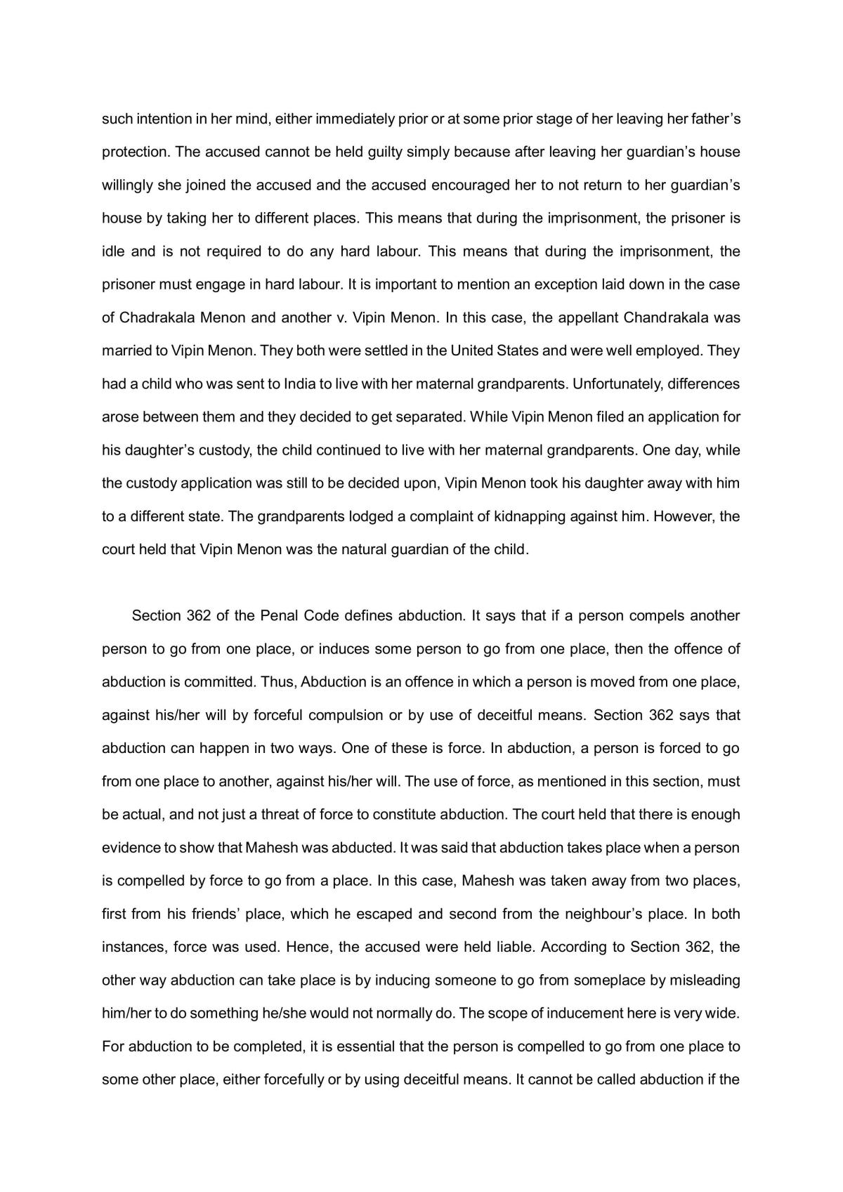 kidnapping essay