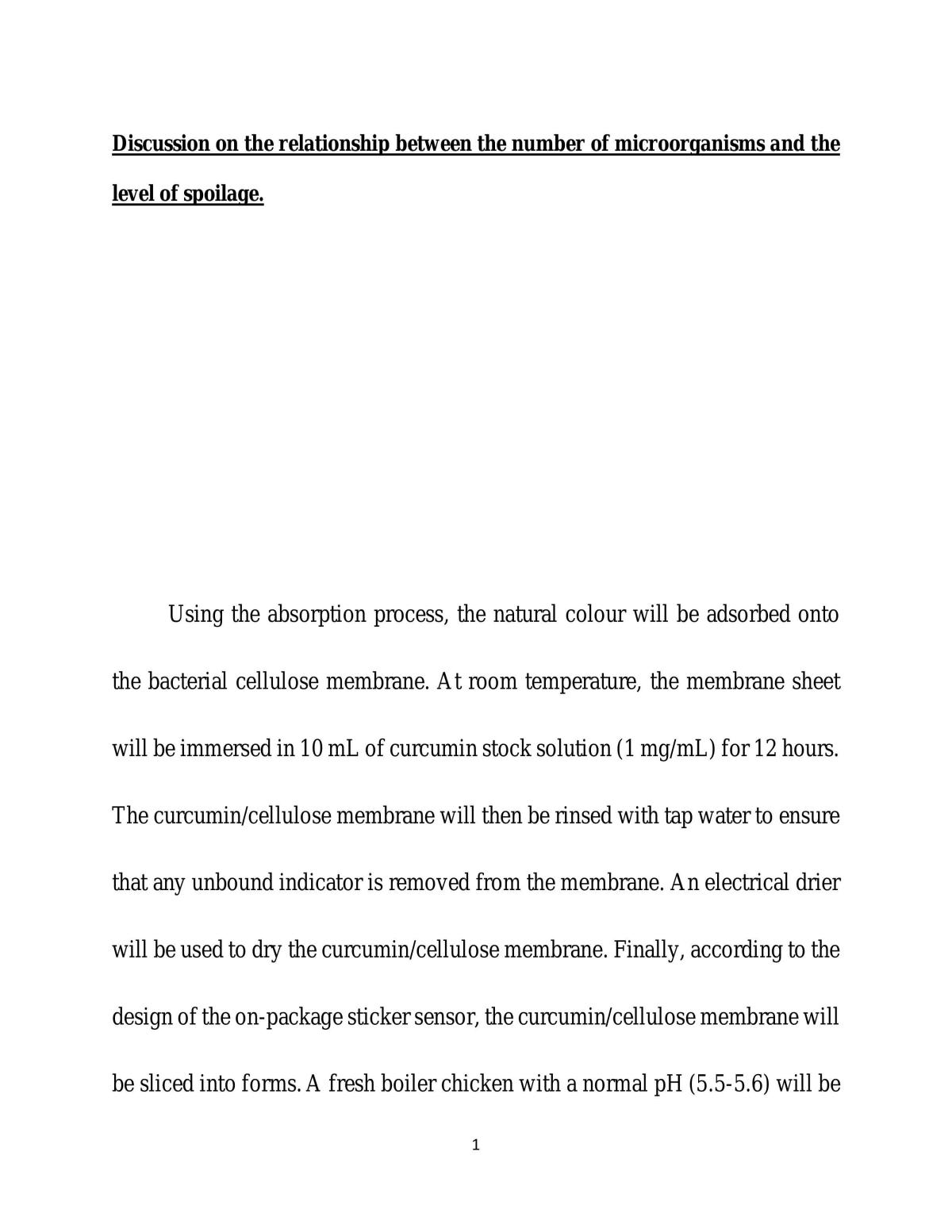 Level of spoilage  - Page 1