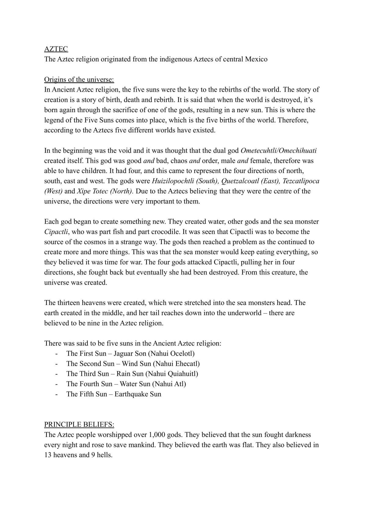 Aztech religion - Page 1