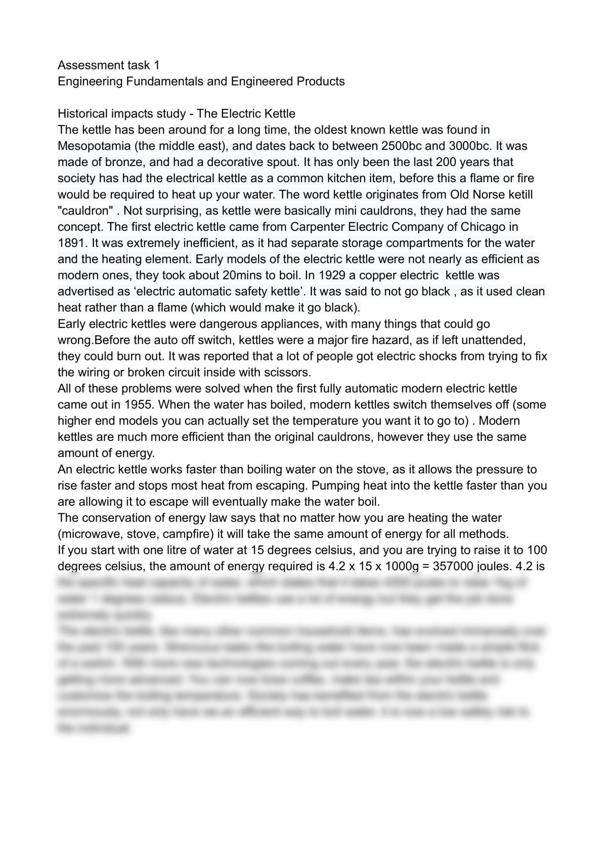 Engineering Fundamentals and Engineered Products - The Kettle - Page 1