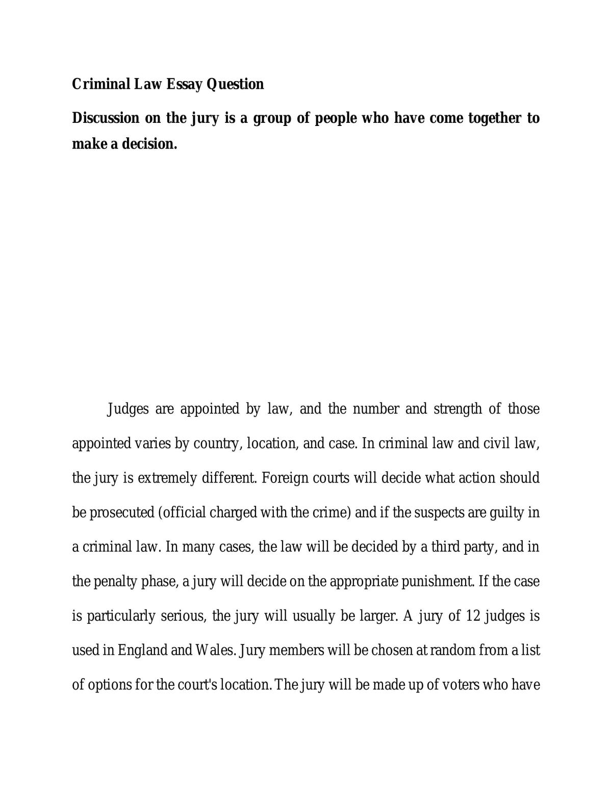 Juries  - Page 1